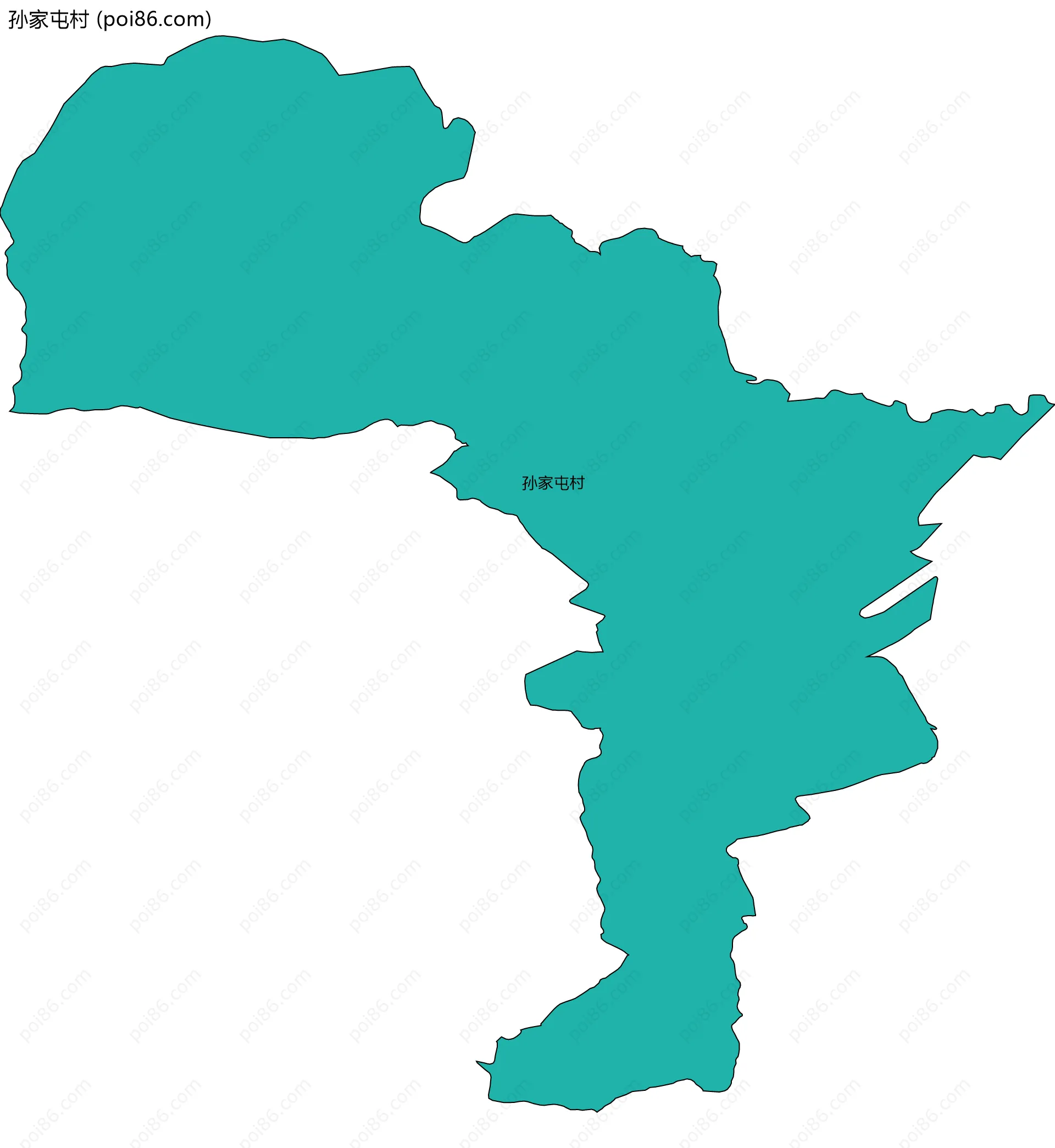 孙家屯村边界地图