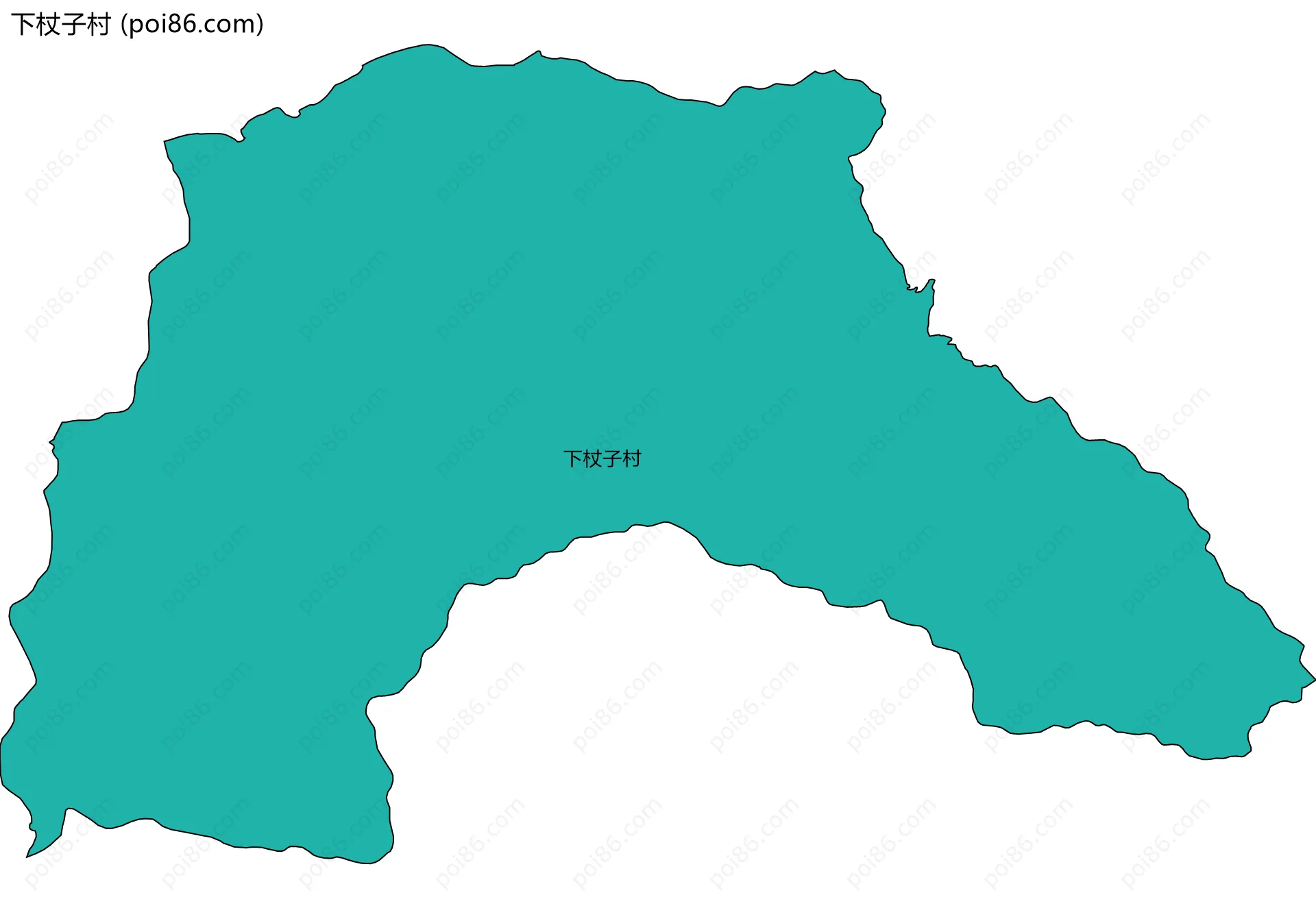 下杖子村边界地图