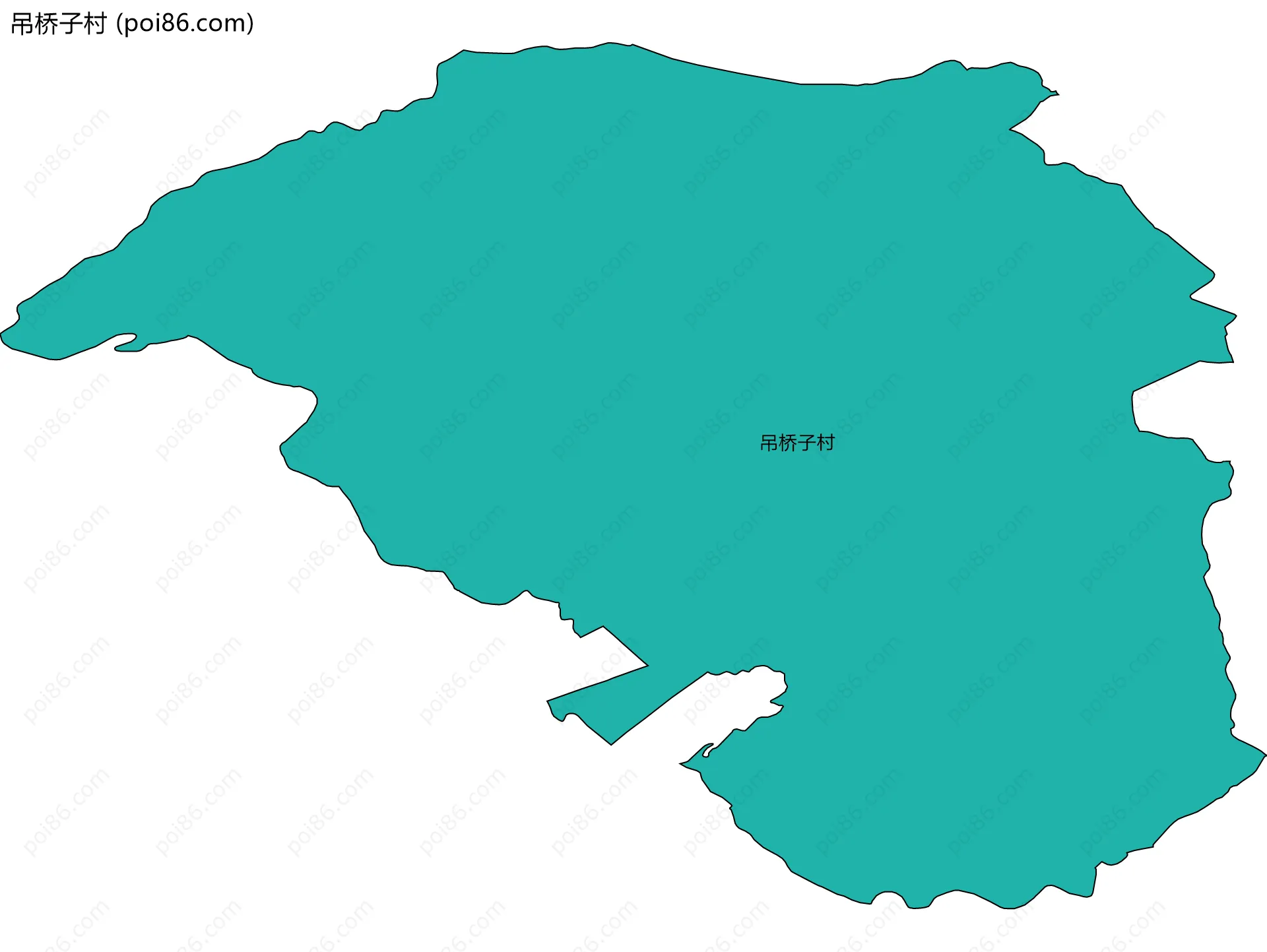 吊桥子村边界地图