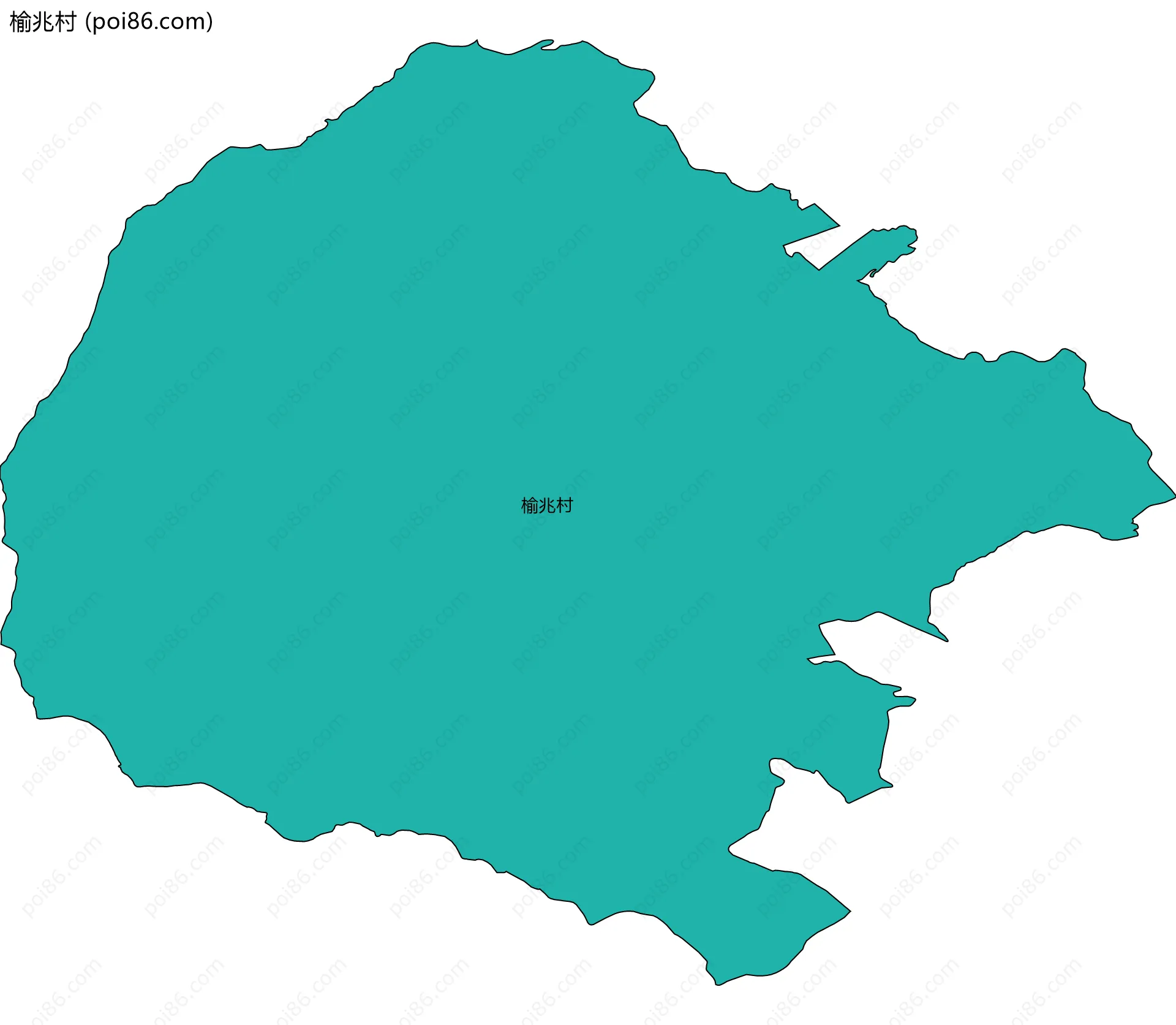 榆兆村边界地图