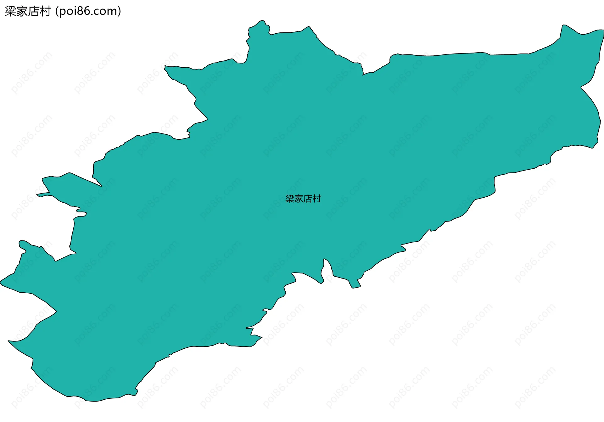 梁家店村边界地图