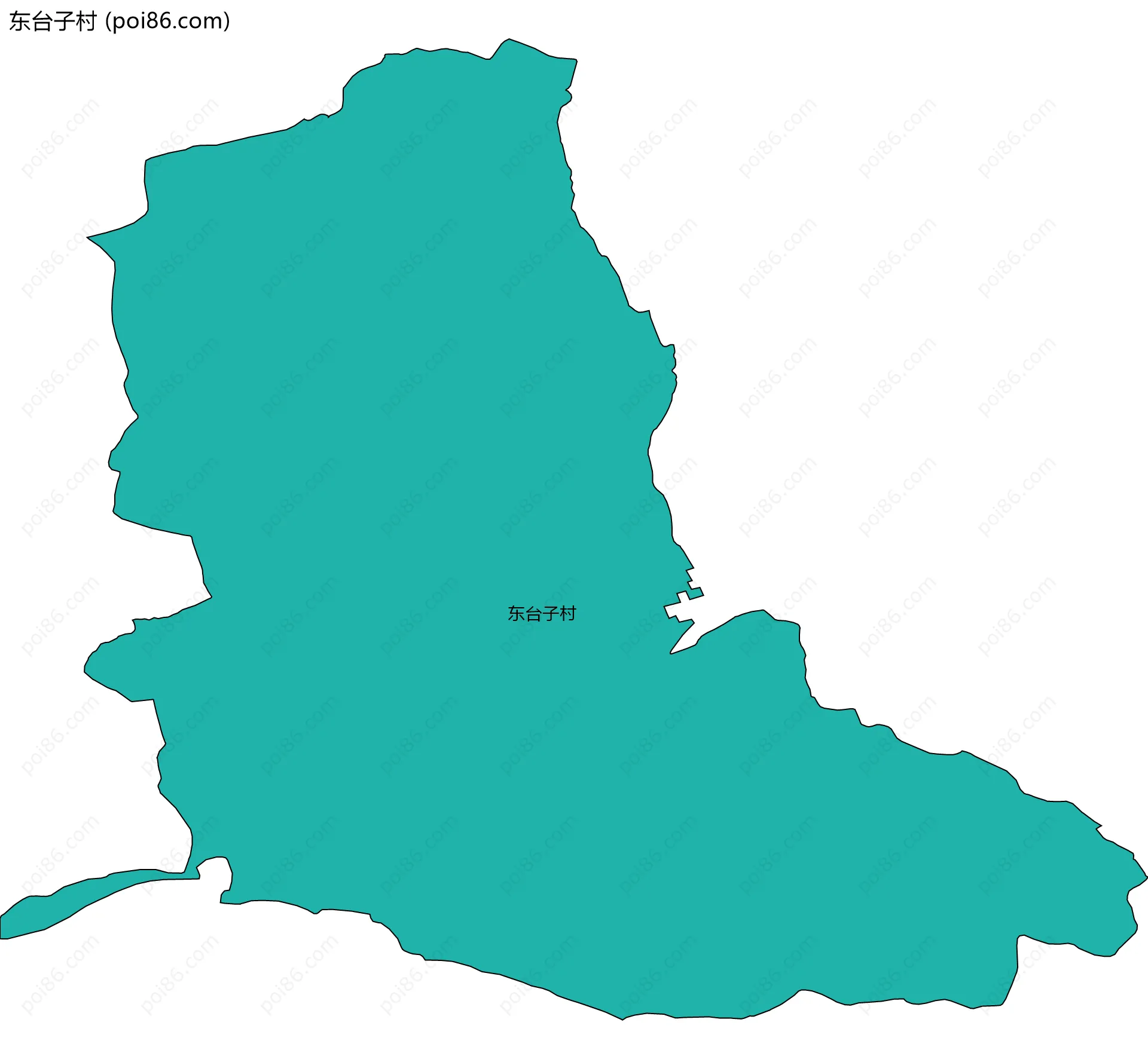 东台子村边界地图
