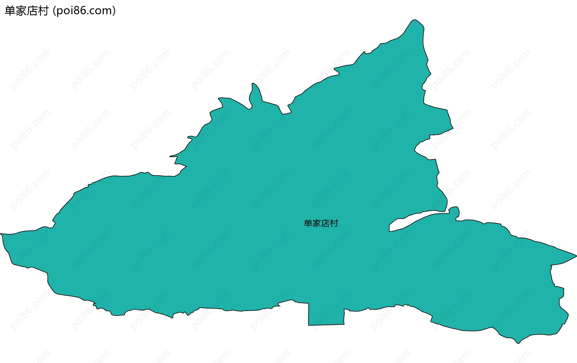 单家店村边界地图