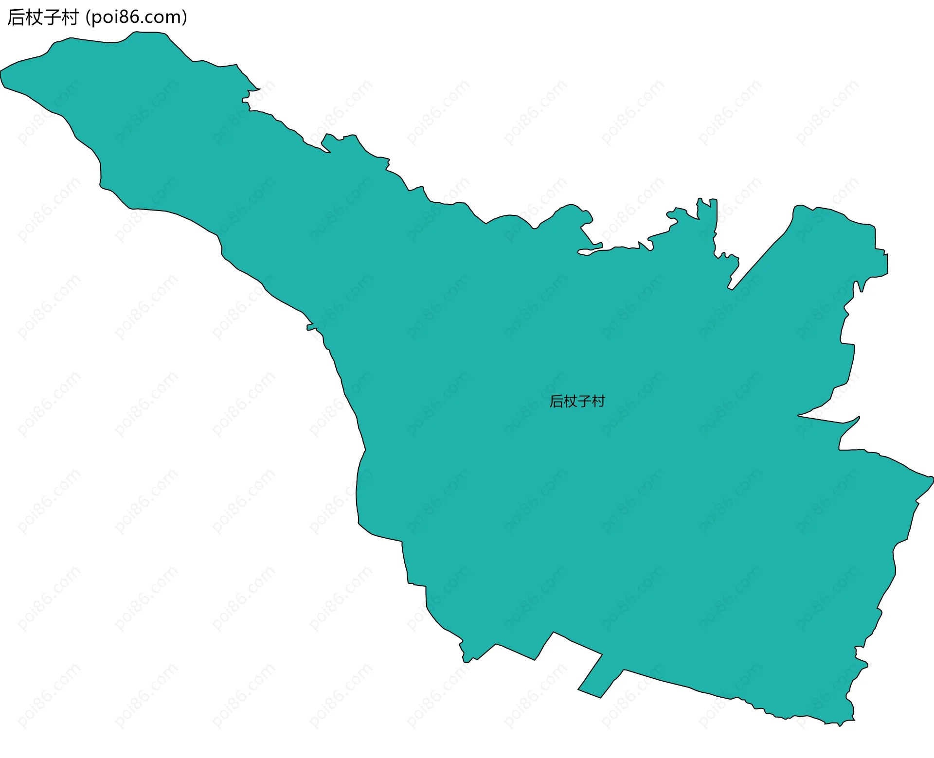 后杖子村边界地图