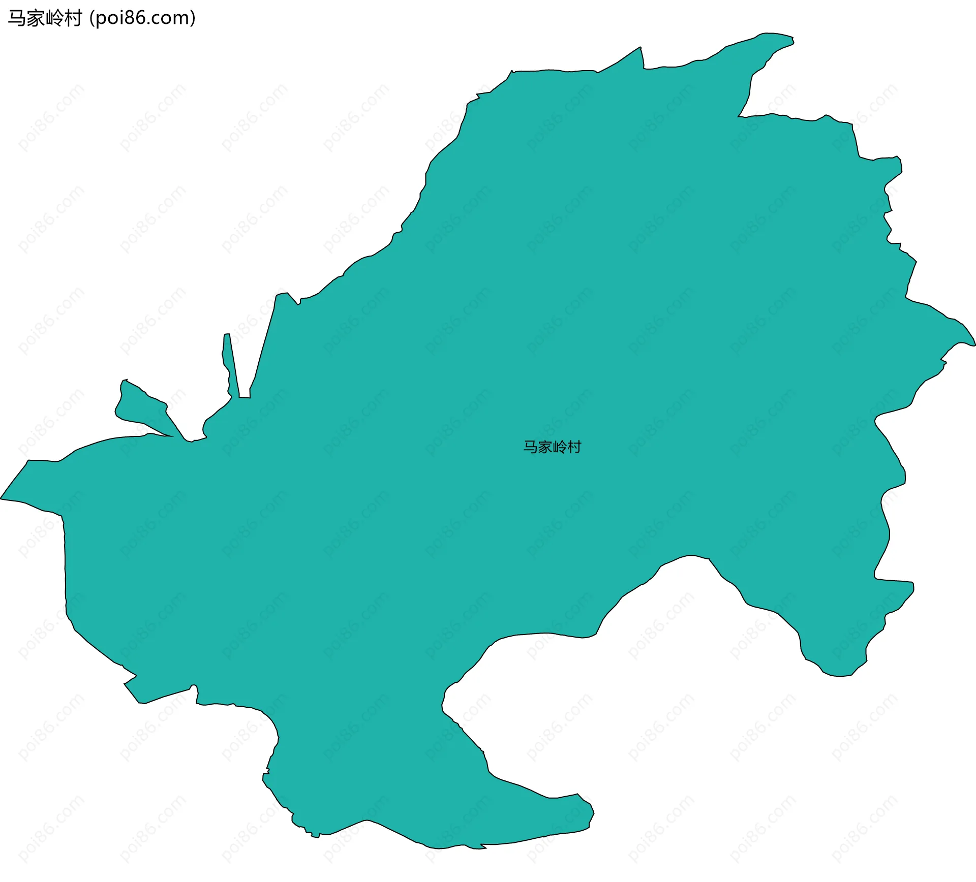 马家岭村边界地图