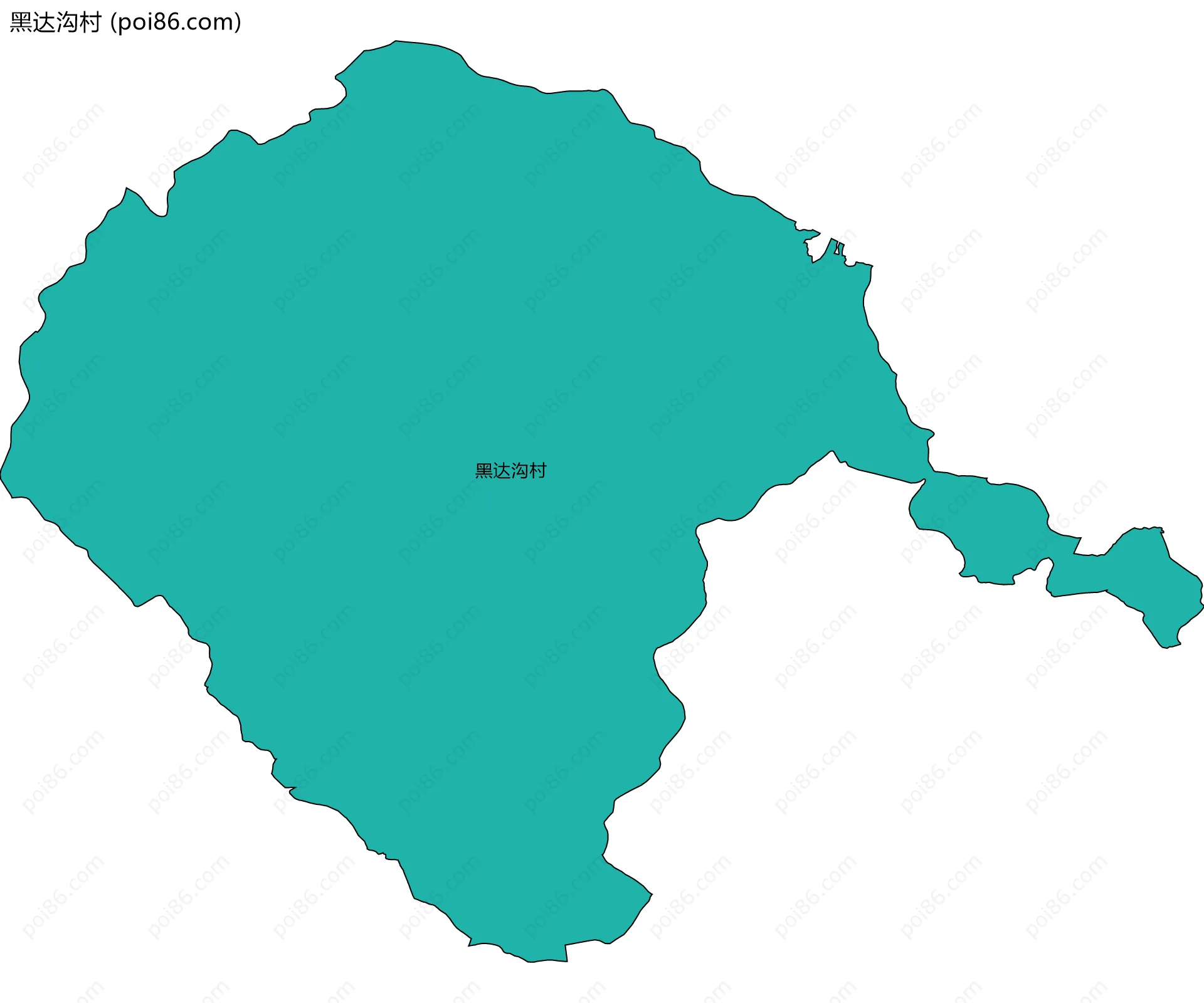 黑达沟村边界地图