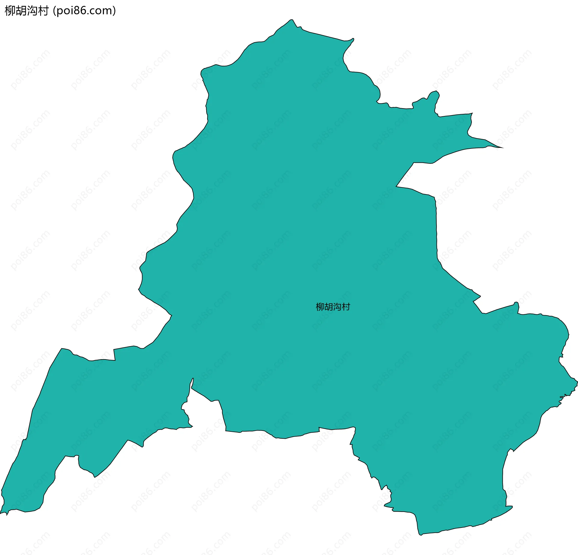 柳胡沟村边界地图
