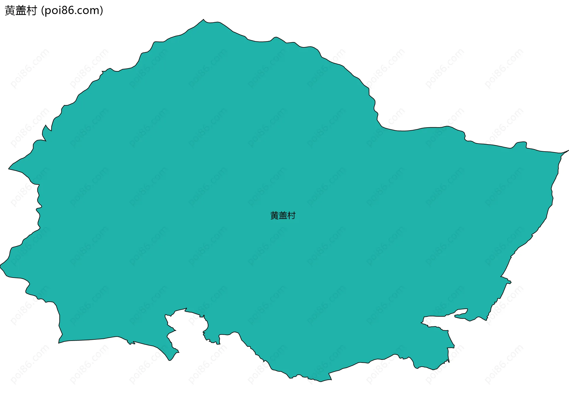 黄盖村边界地图