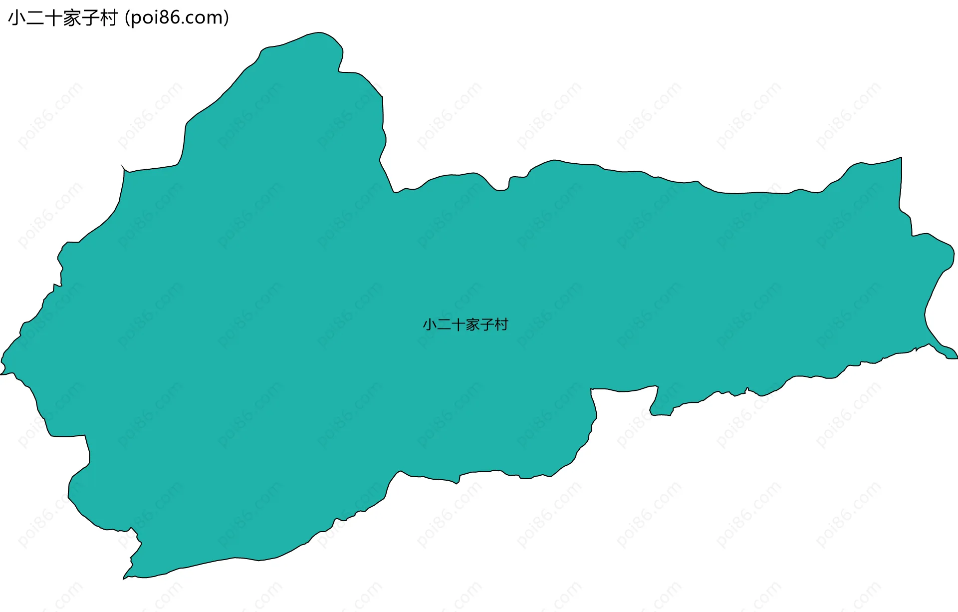 小二十家子村边界地图