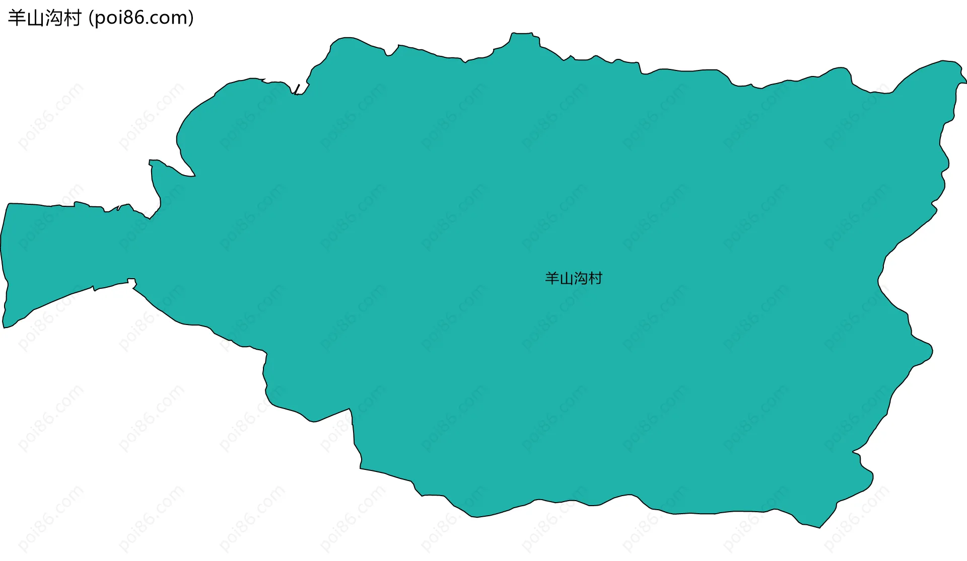羊山沟村边界地图