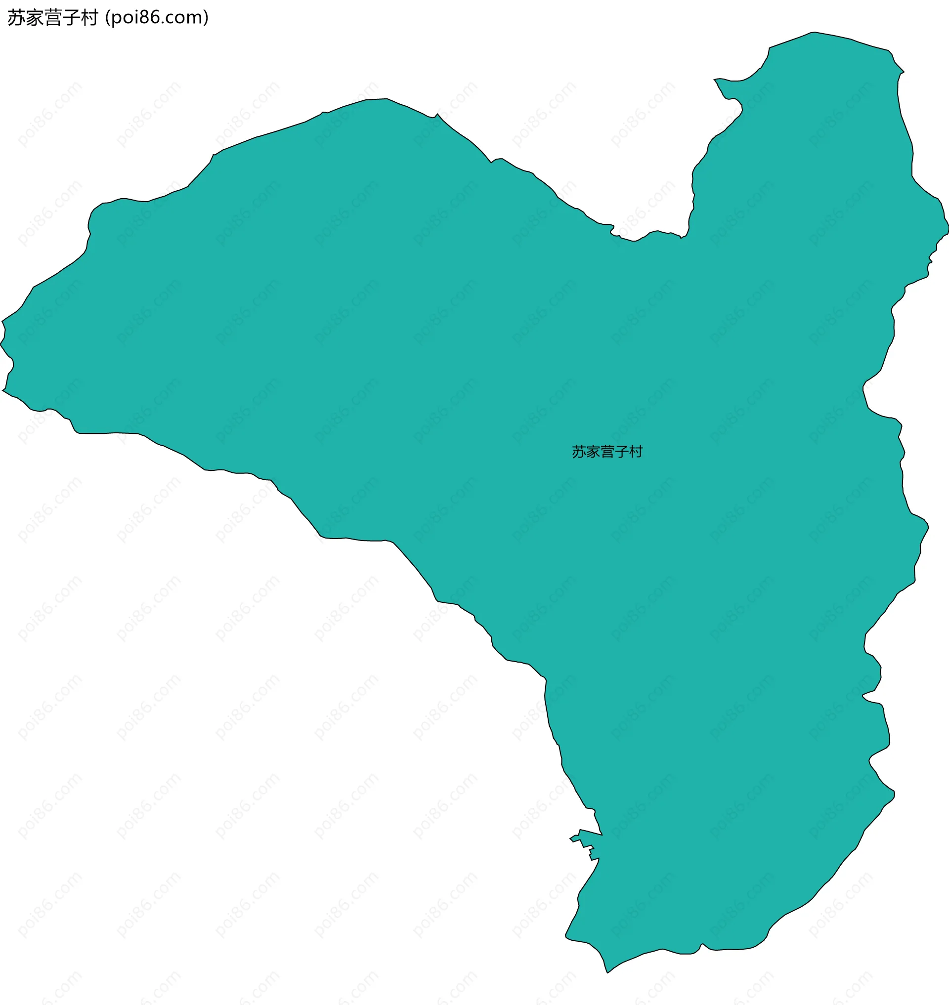 苏家营子村边界地图