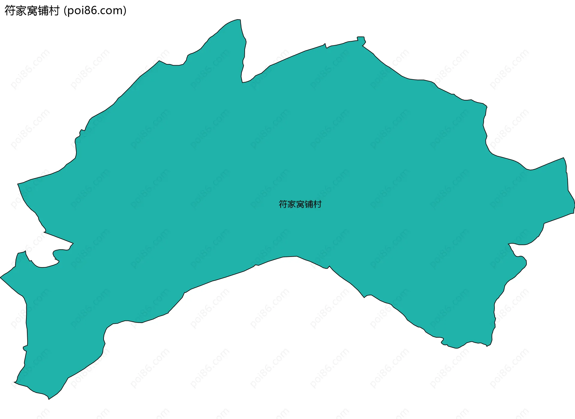 符家窝铺村边界地图