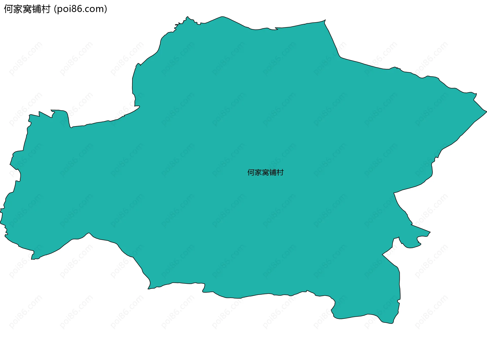 何家窝铺村边界地图