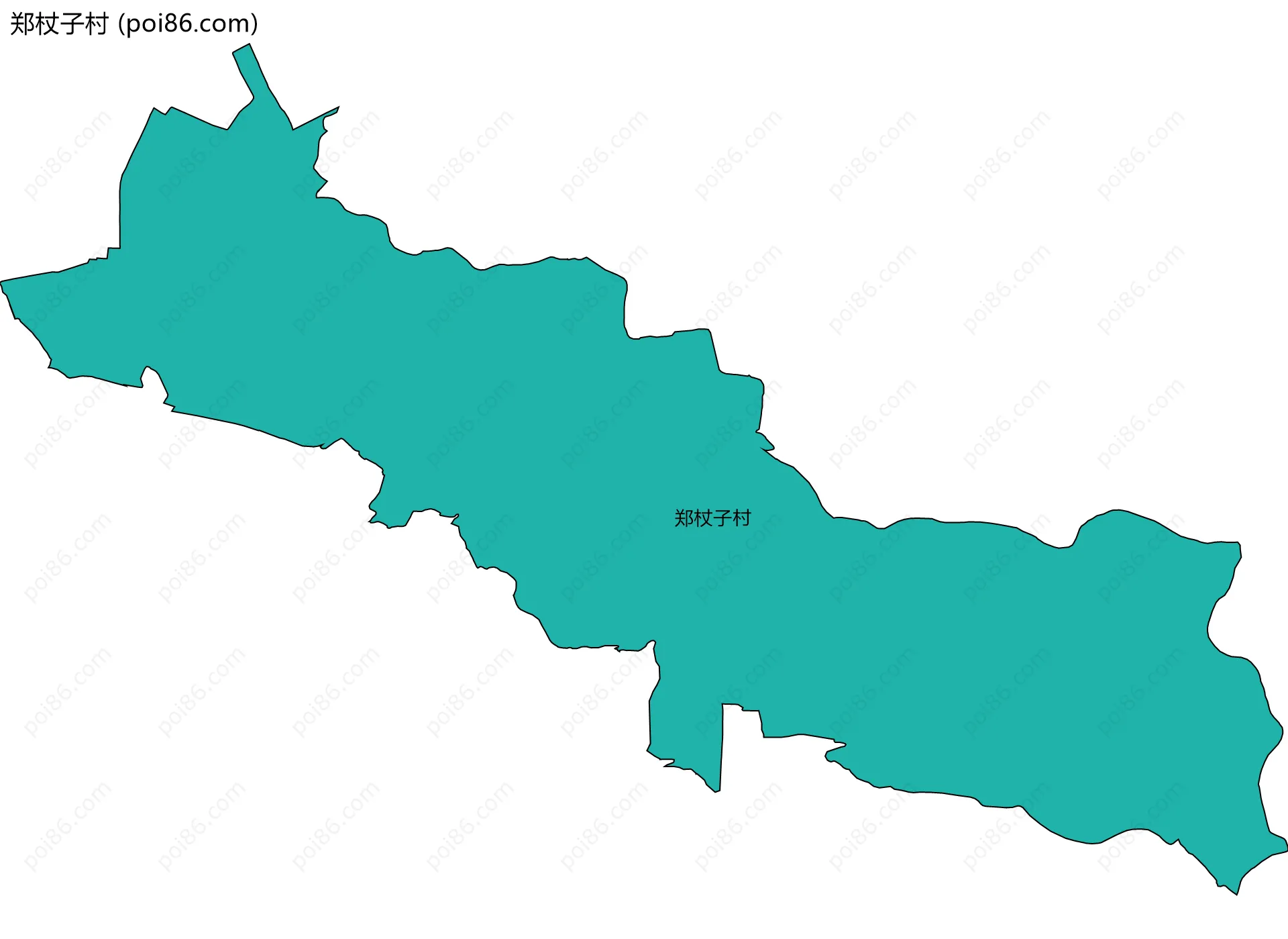 郑杖子村边界地图