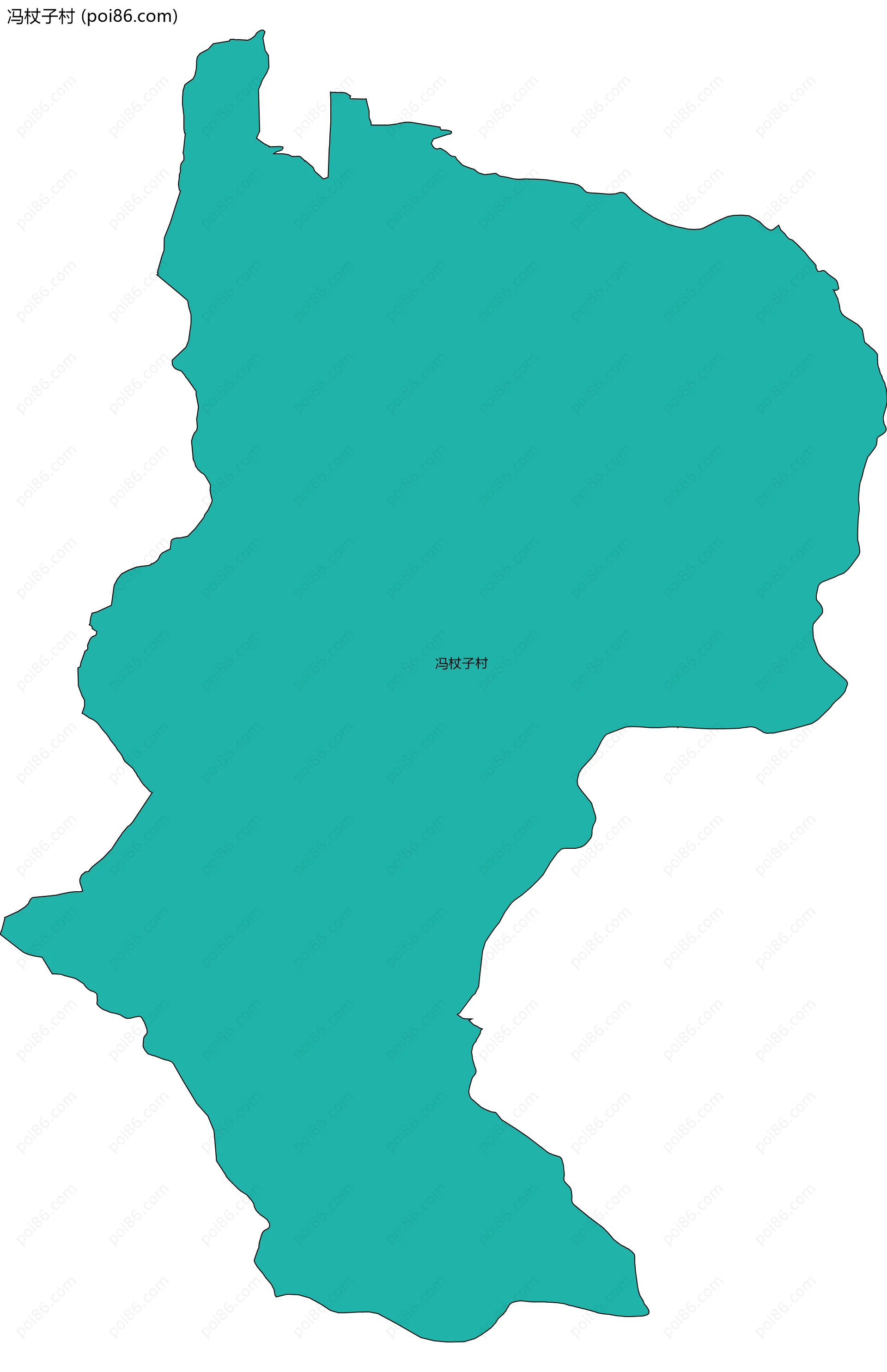 冯杖子村边界地图