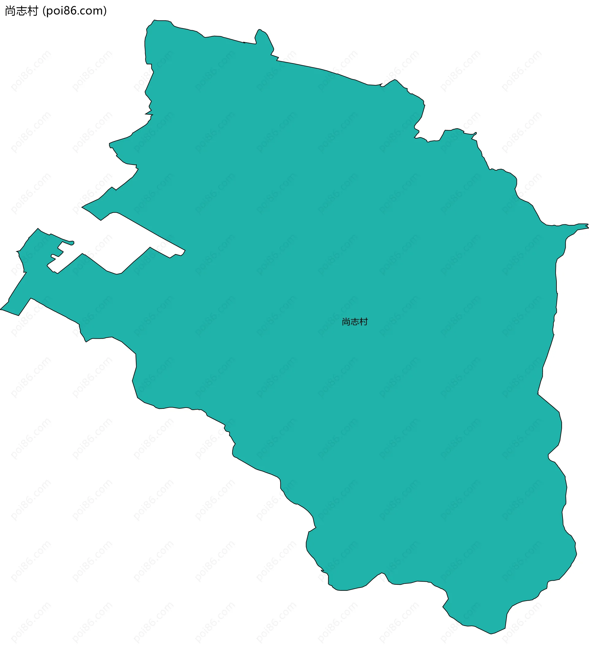 尚志村边界地图