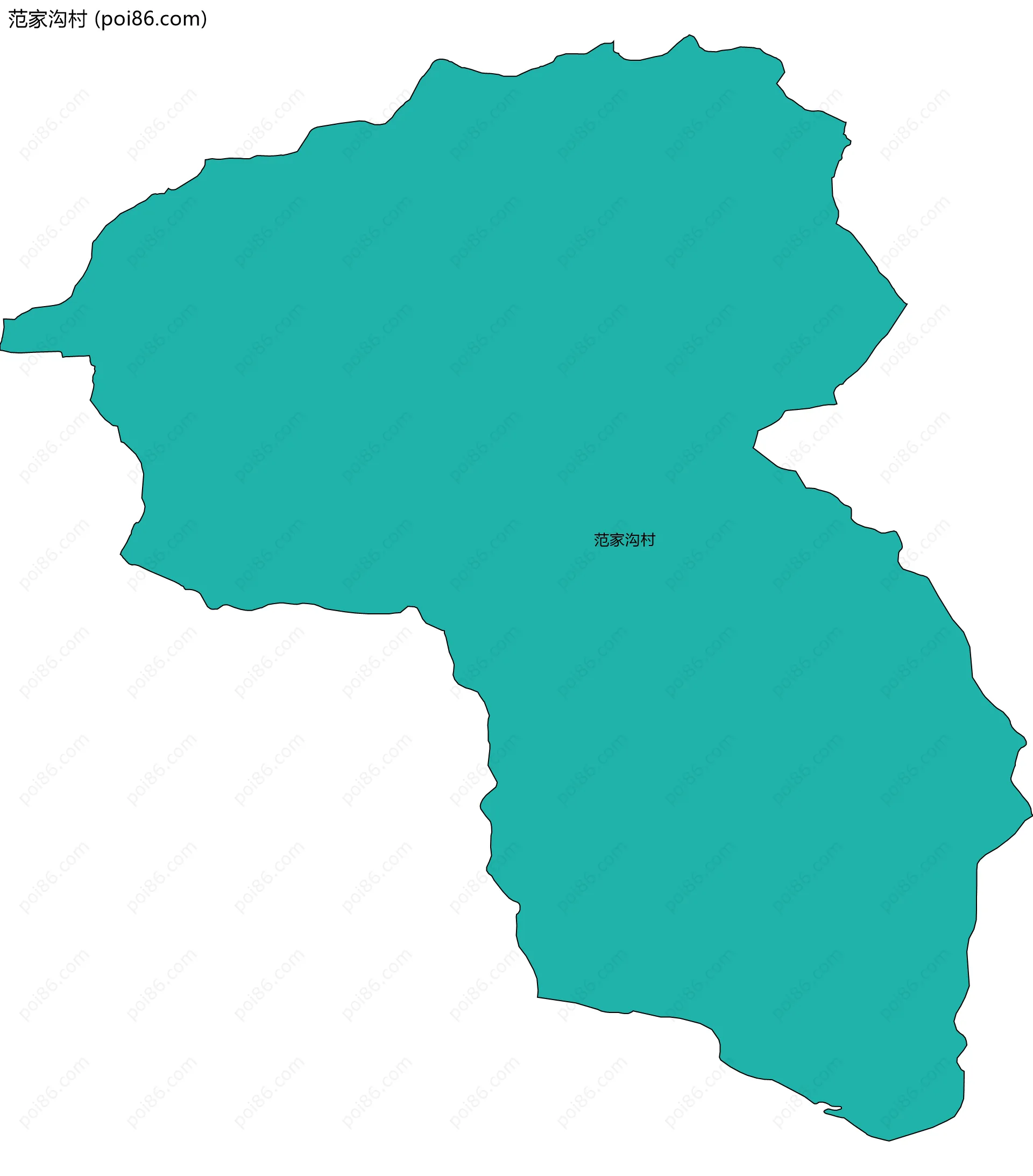 范家沟村边界地图