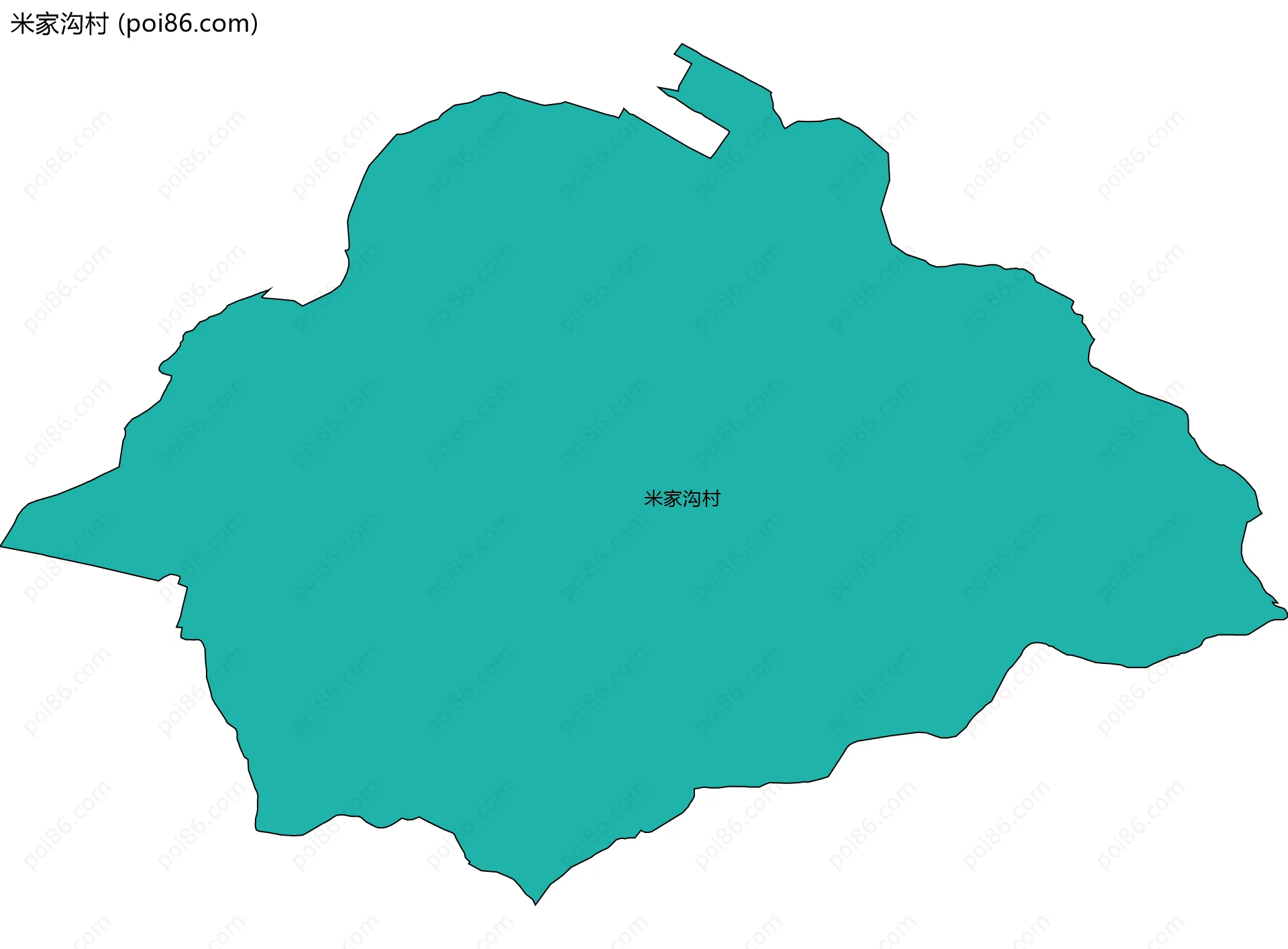 米家沟村边界地图