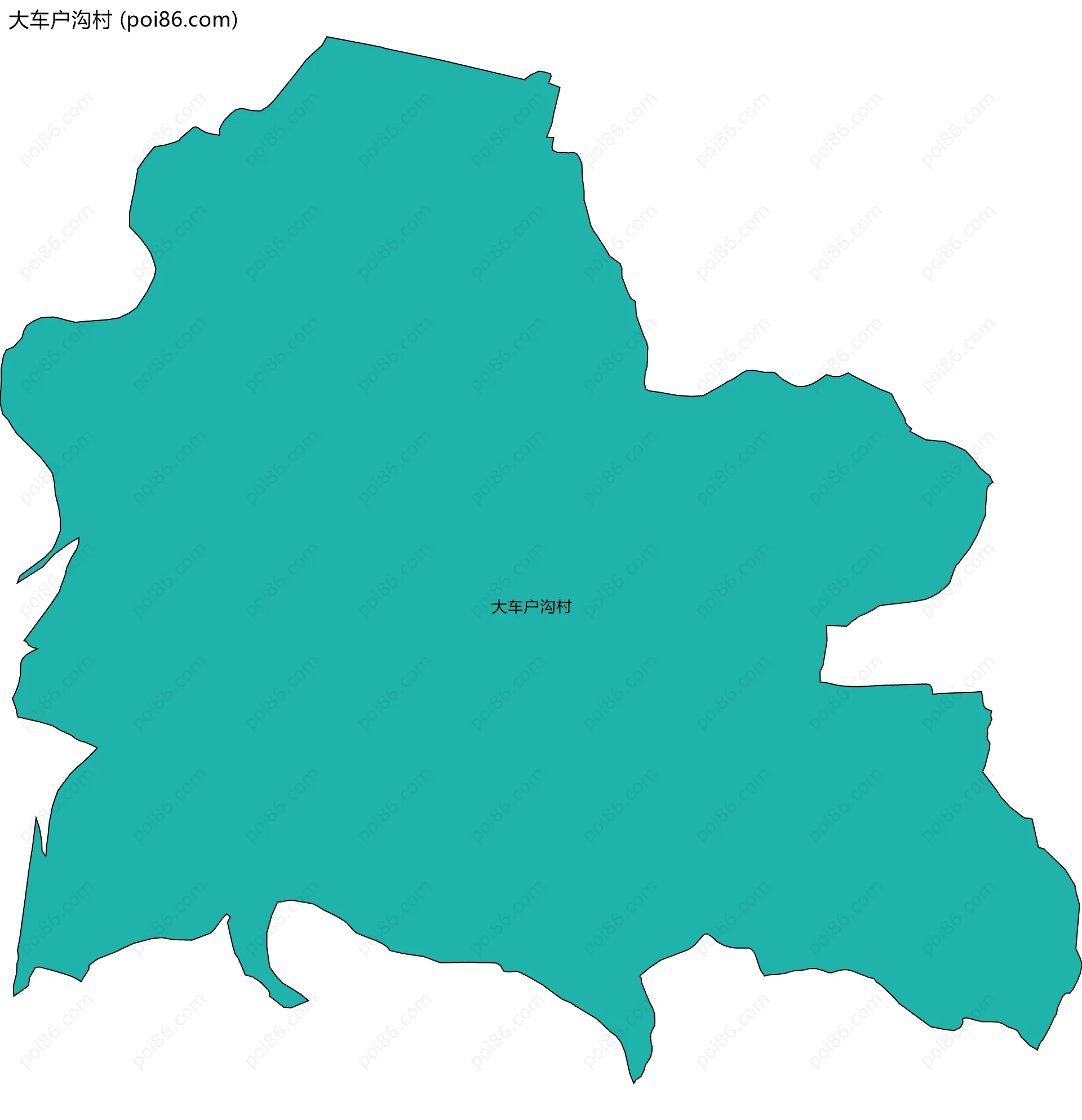 大车户沟村边界地图