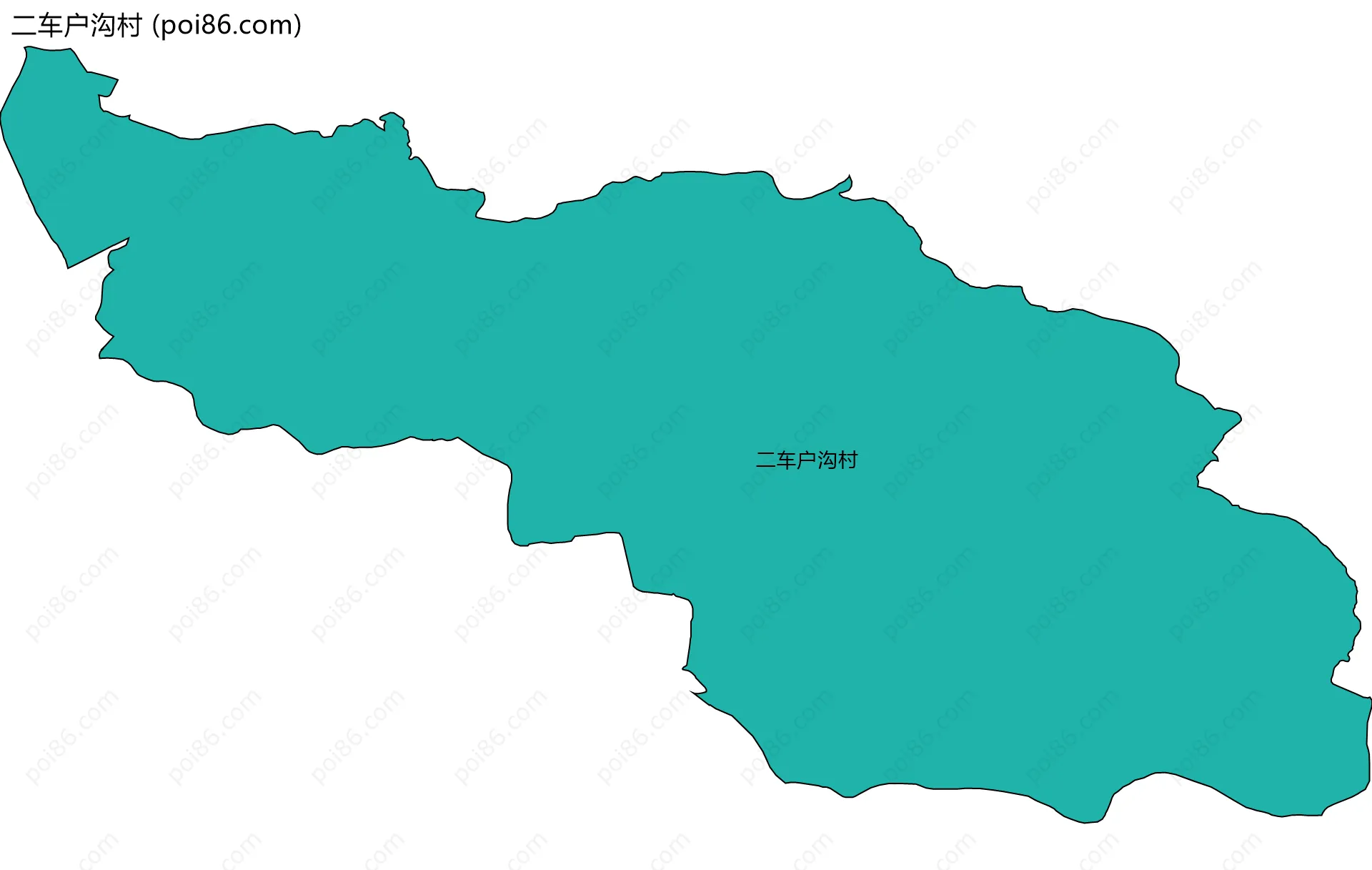 二车户沟村边界地图