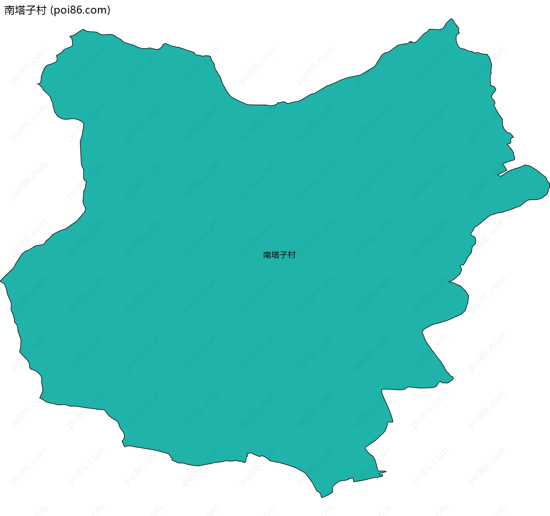 南塔子村边界地图
