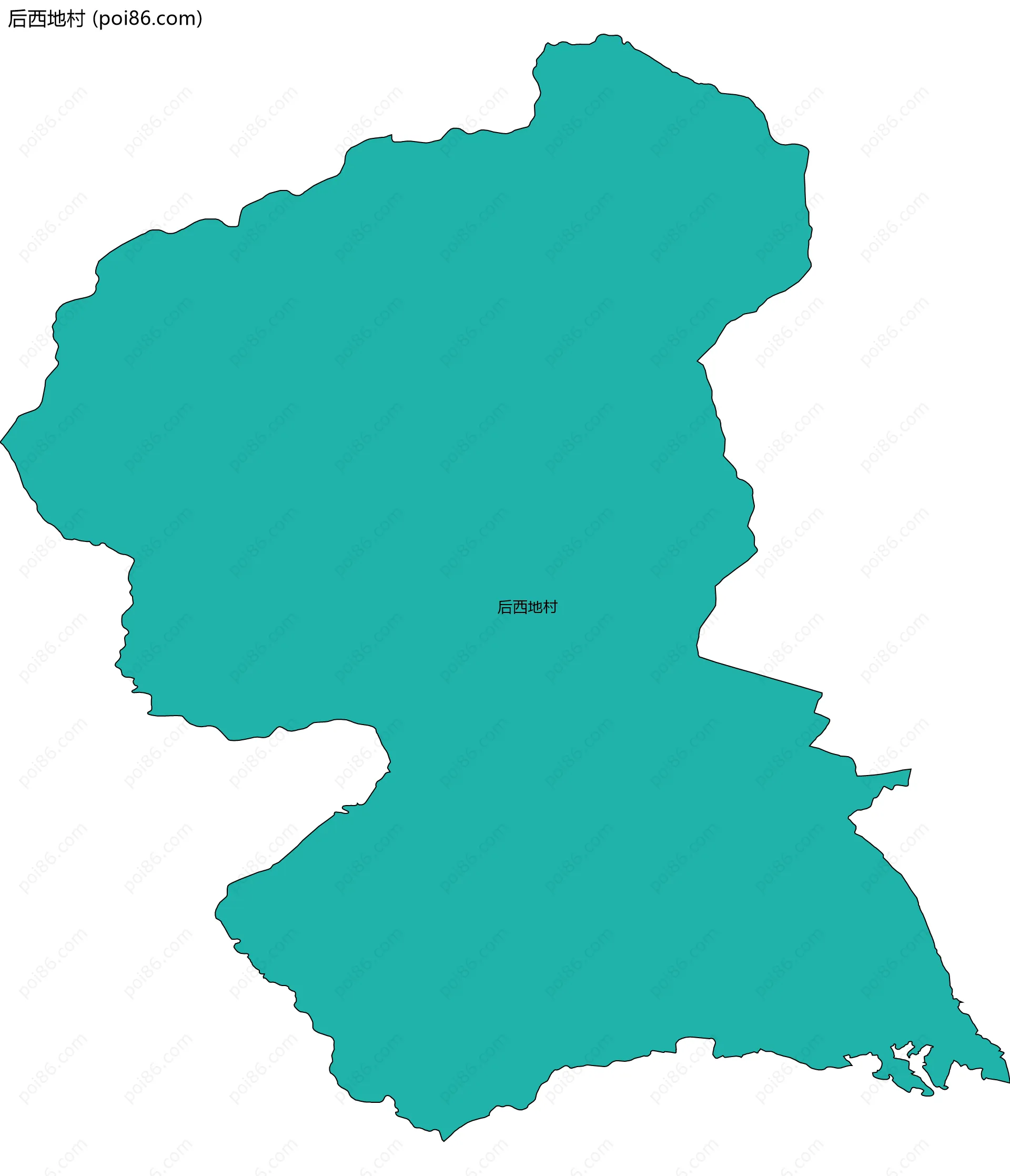 后西地村边界地图