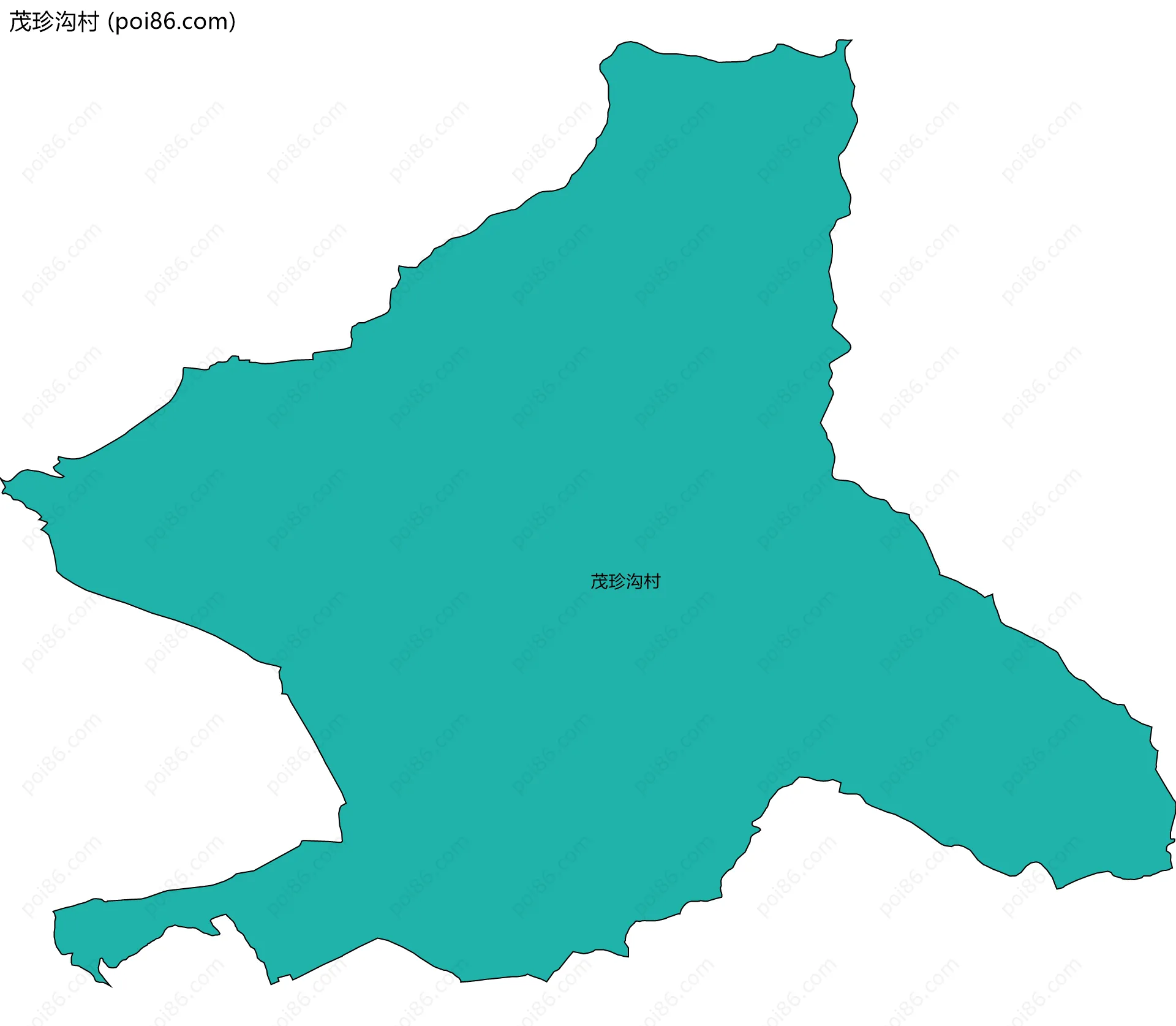 茂珍沟村边界地图