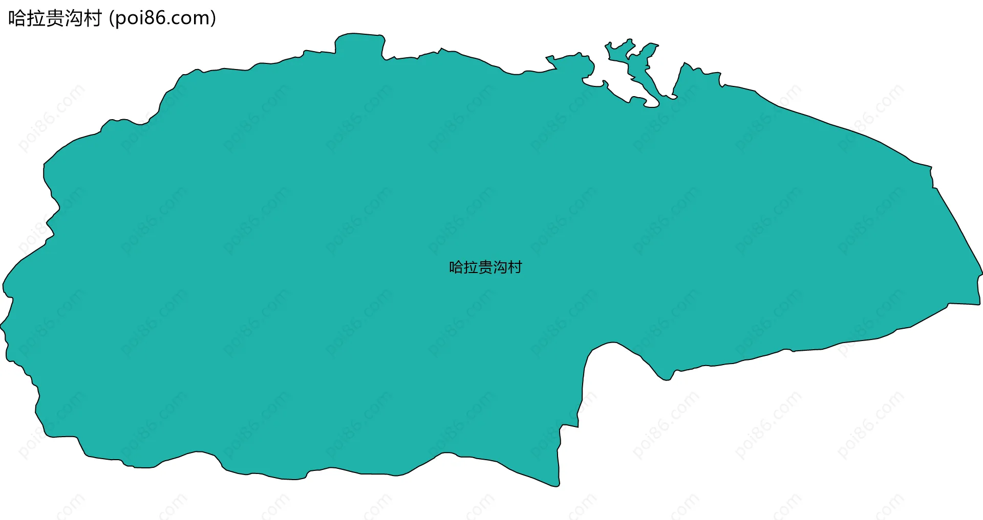 哈拉贵沟村边界地图