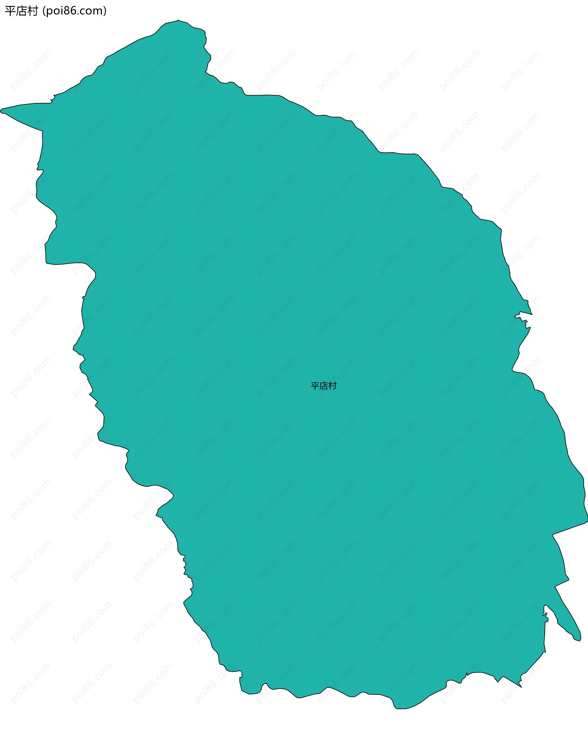 平店村边界地图