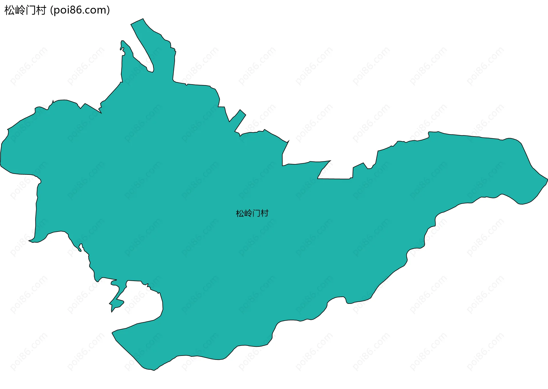 松岭门村边界地图