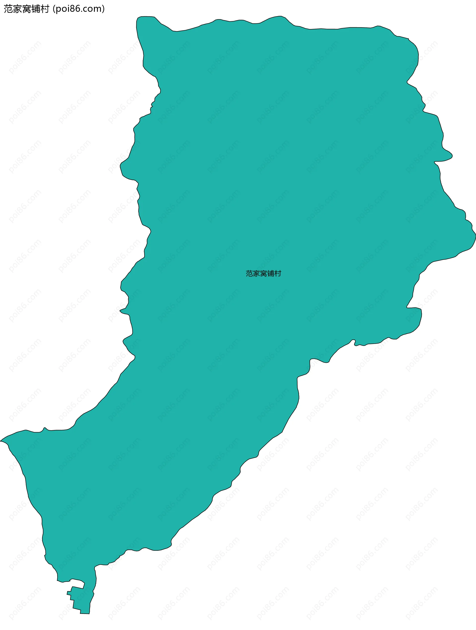 范家窝铺村边界地图