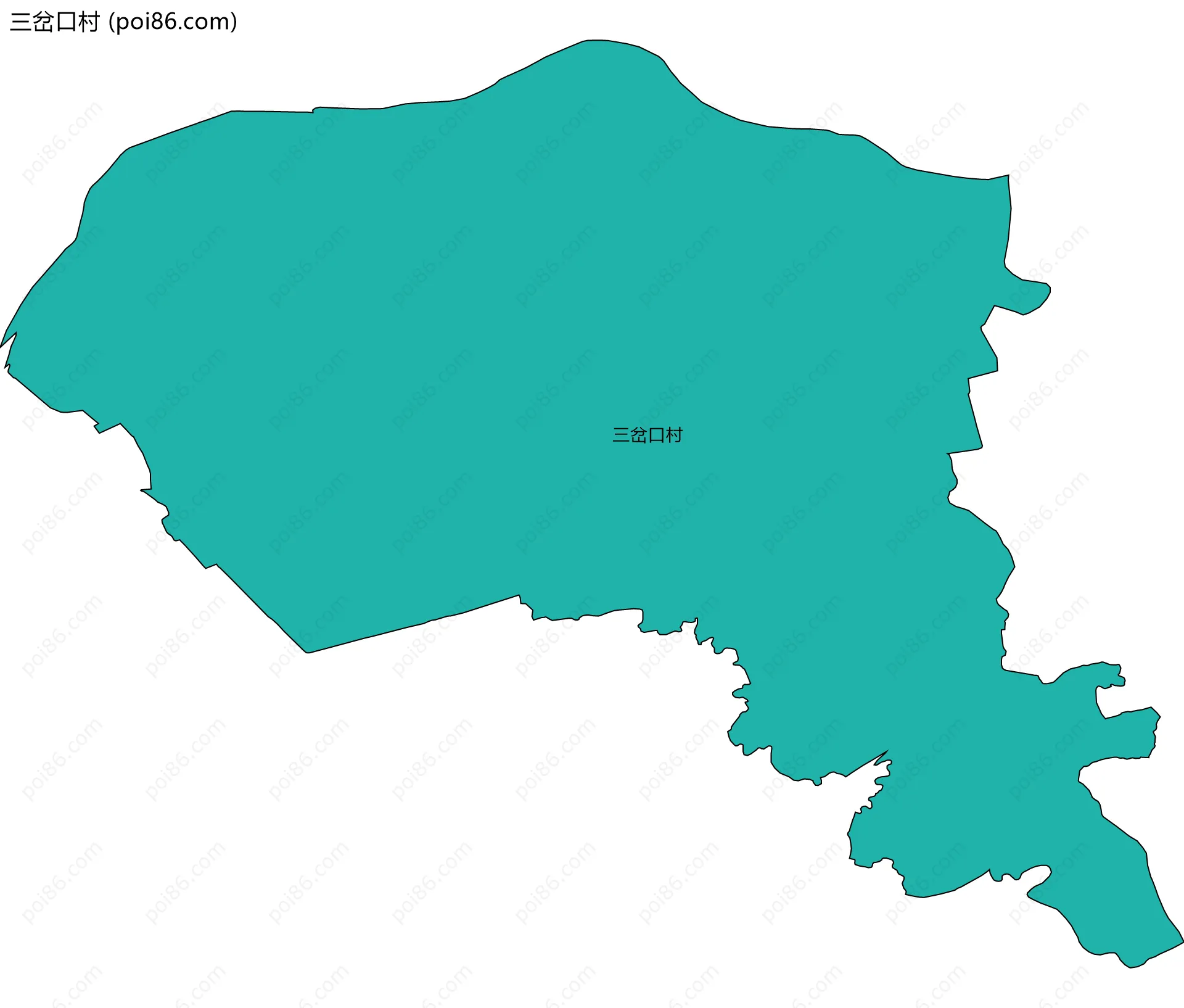 三岔口村边界地图