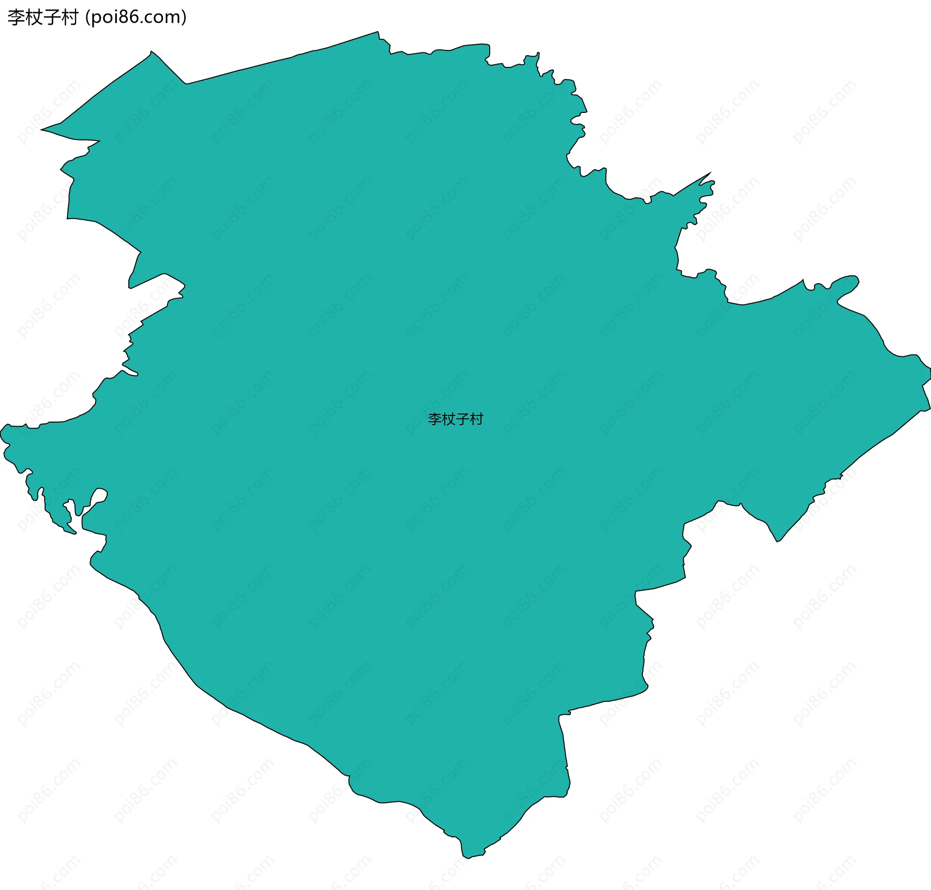 李杖子村边界地图