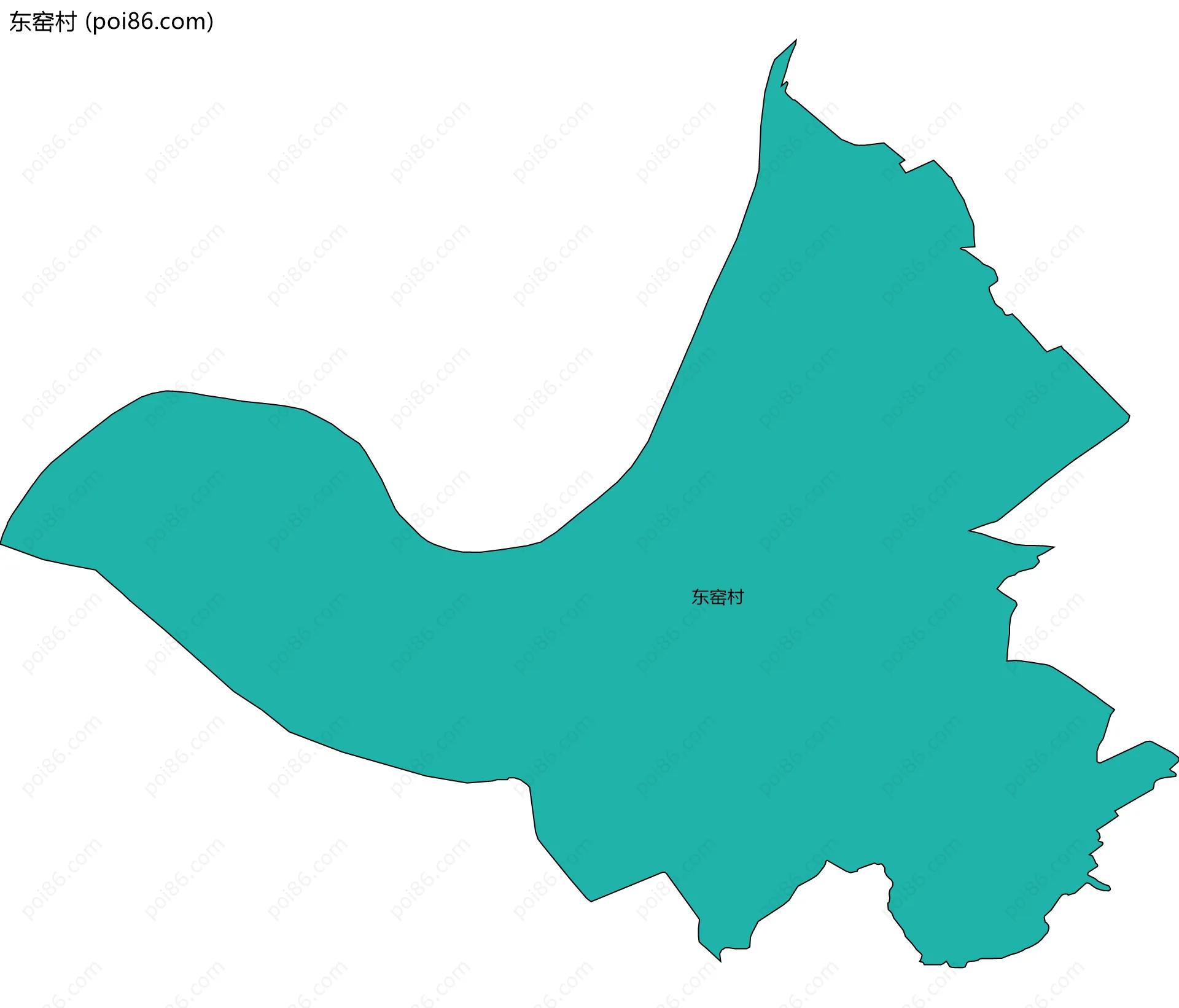 东窑村边界地图