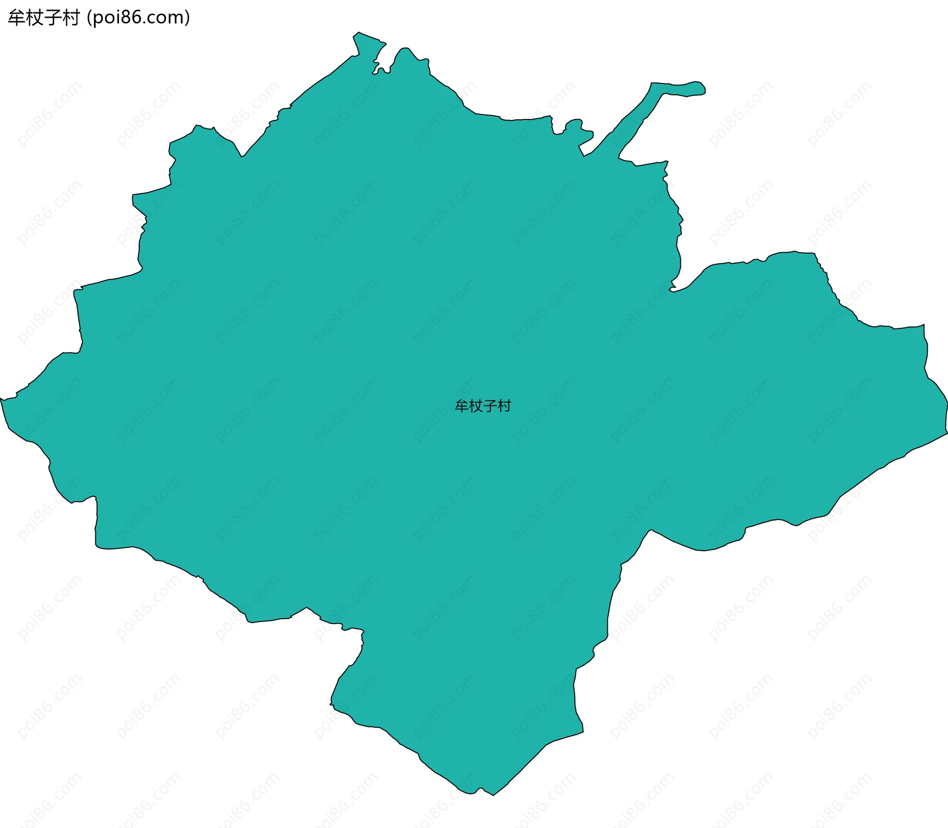 牟杖子村边界地图