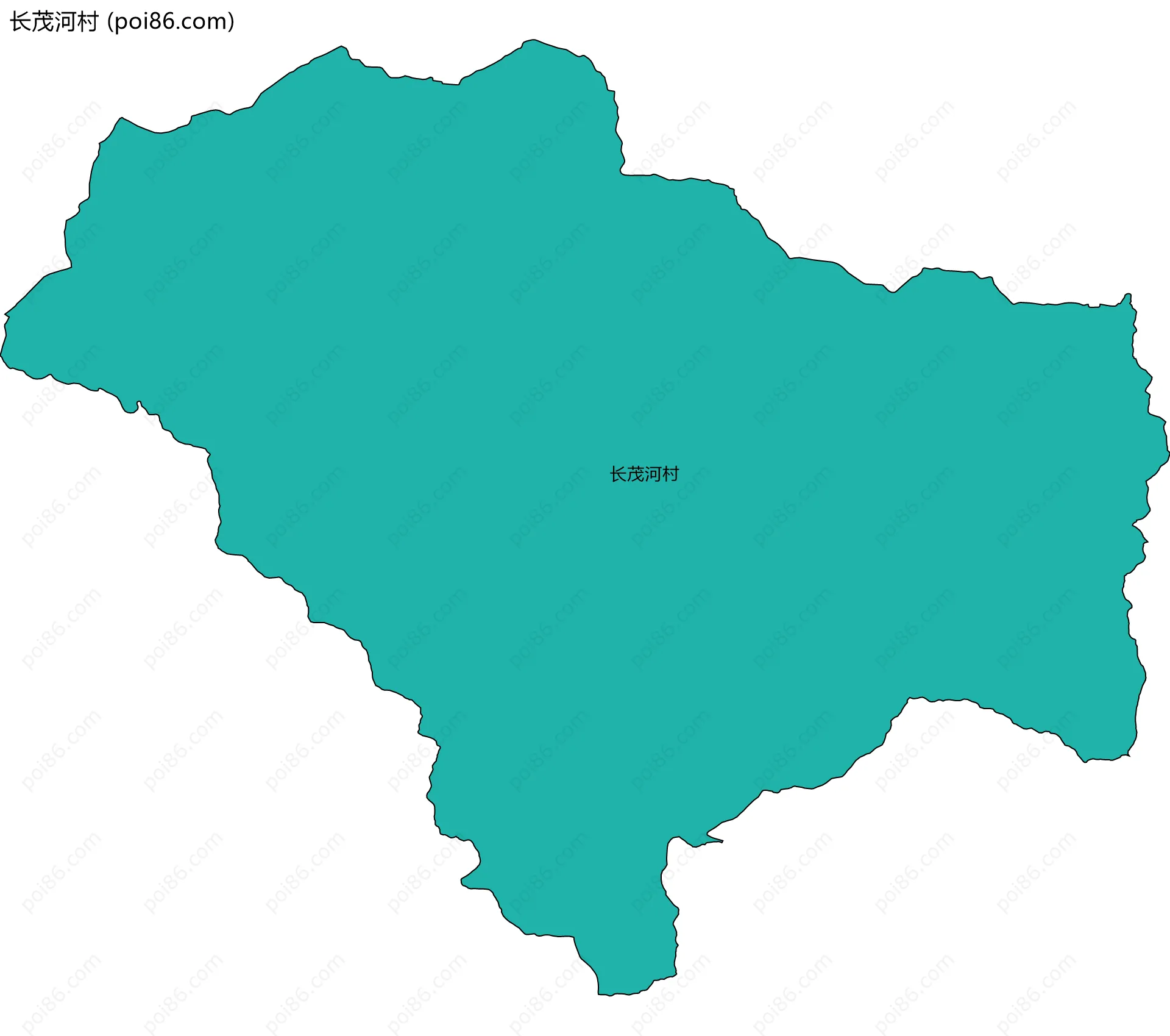 长茂河村边界地图