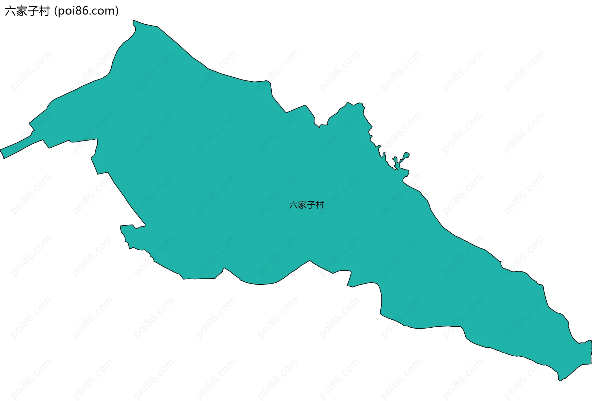 六家子村边界地图