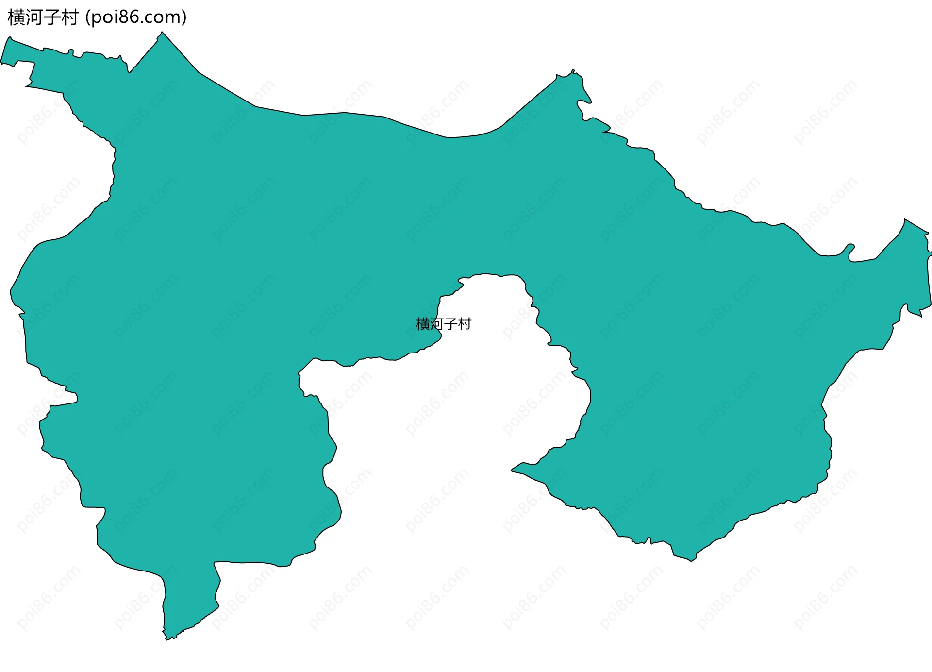 横河子村边界地图