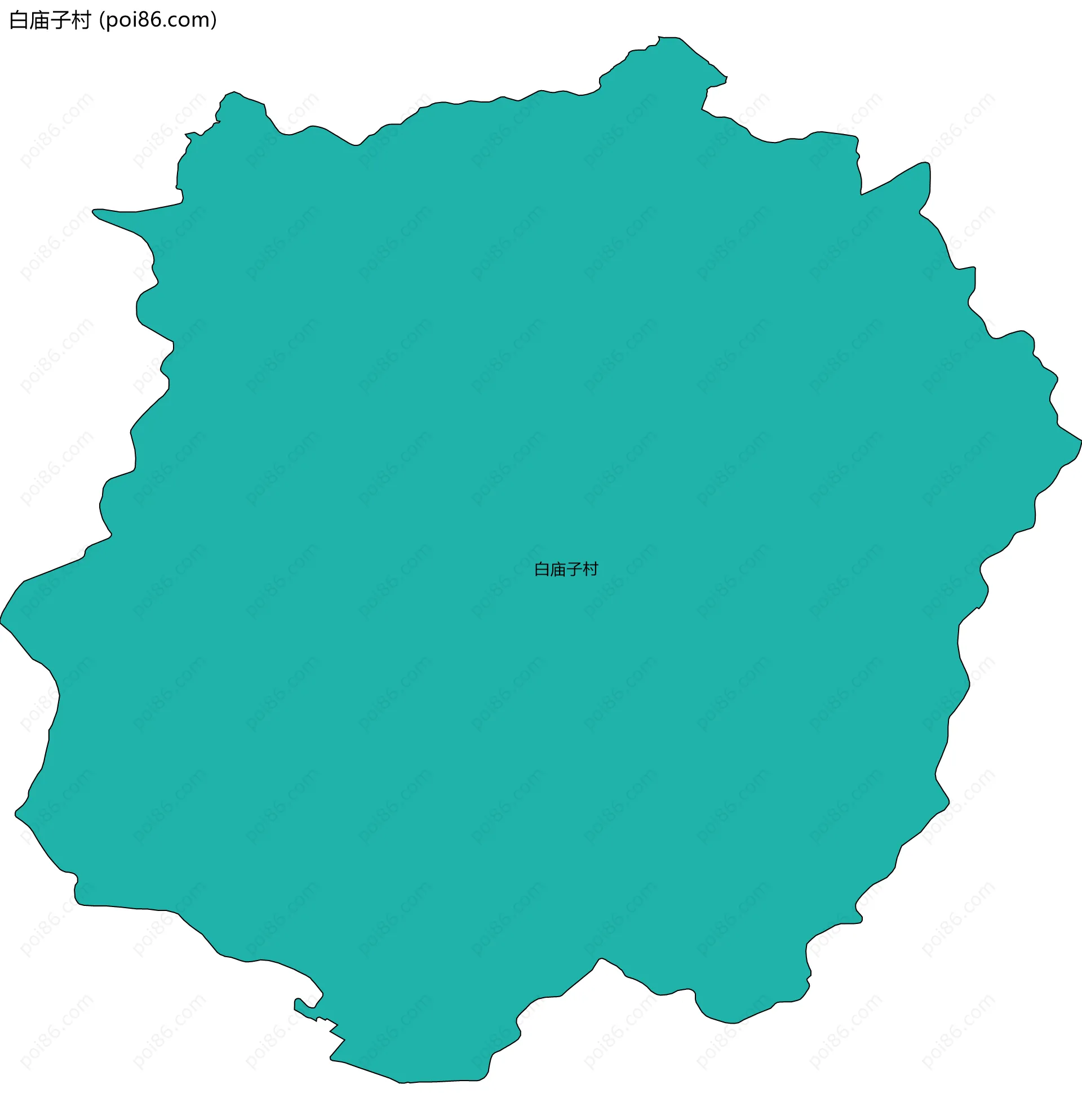 白庙子村边界地图