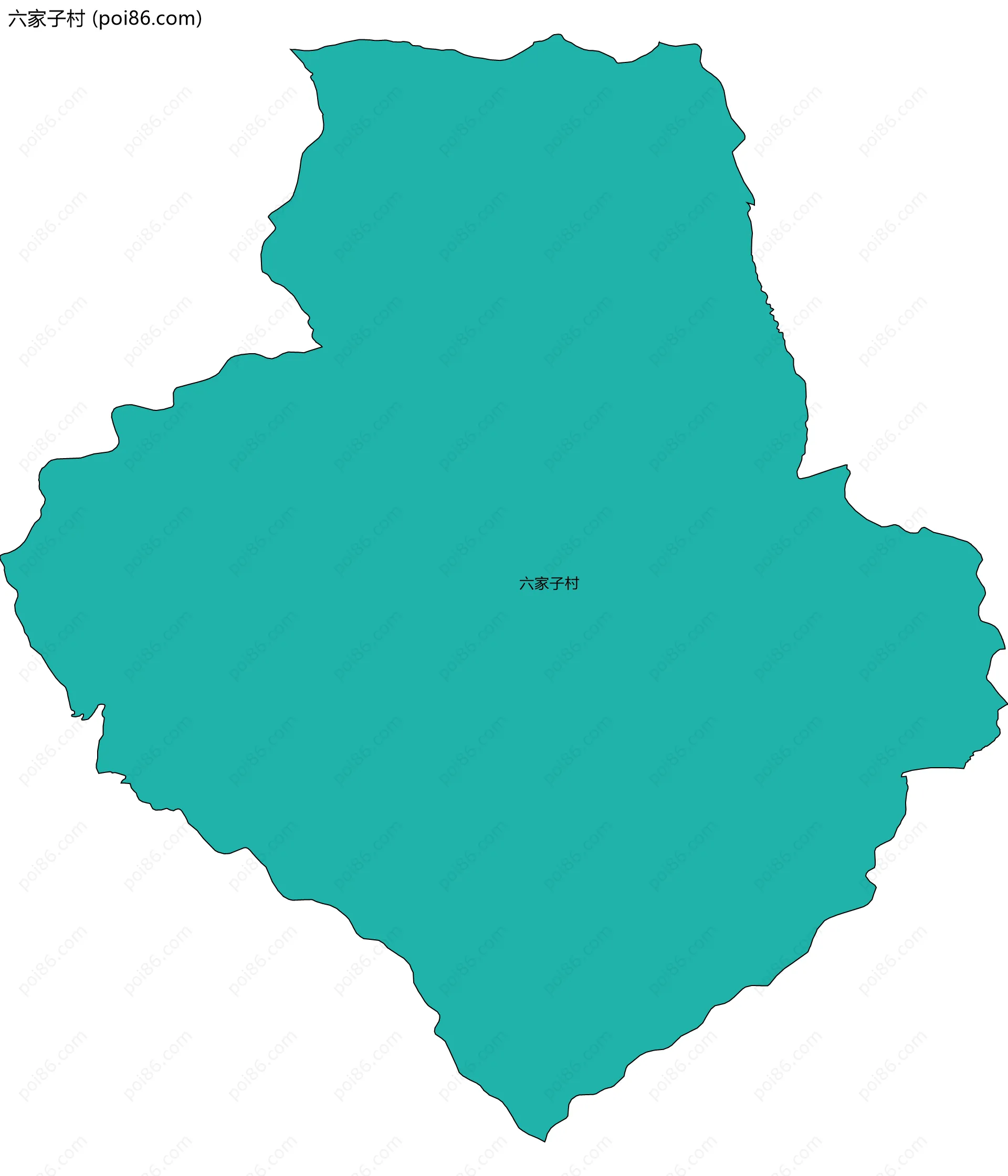 六家子村边界地图