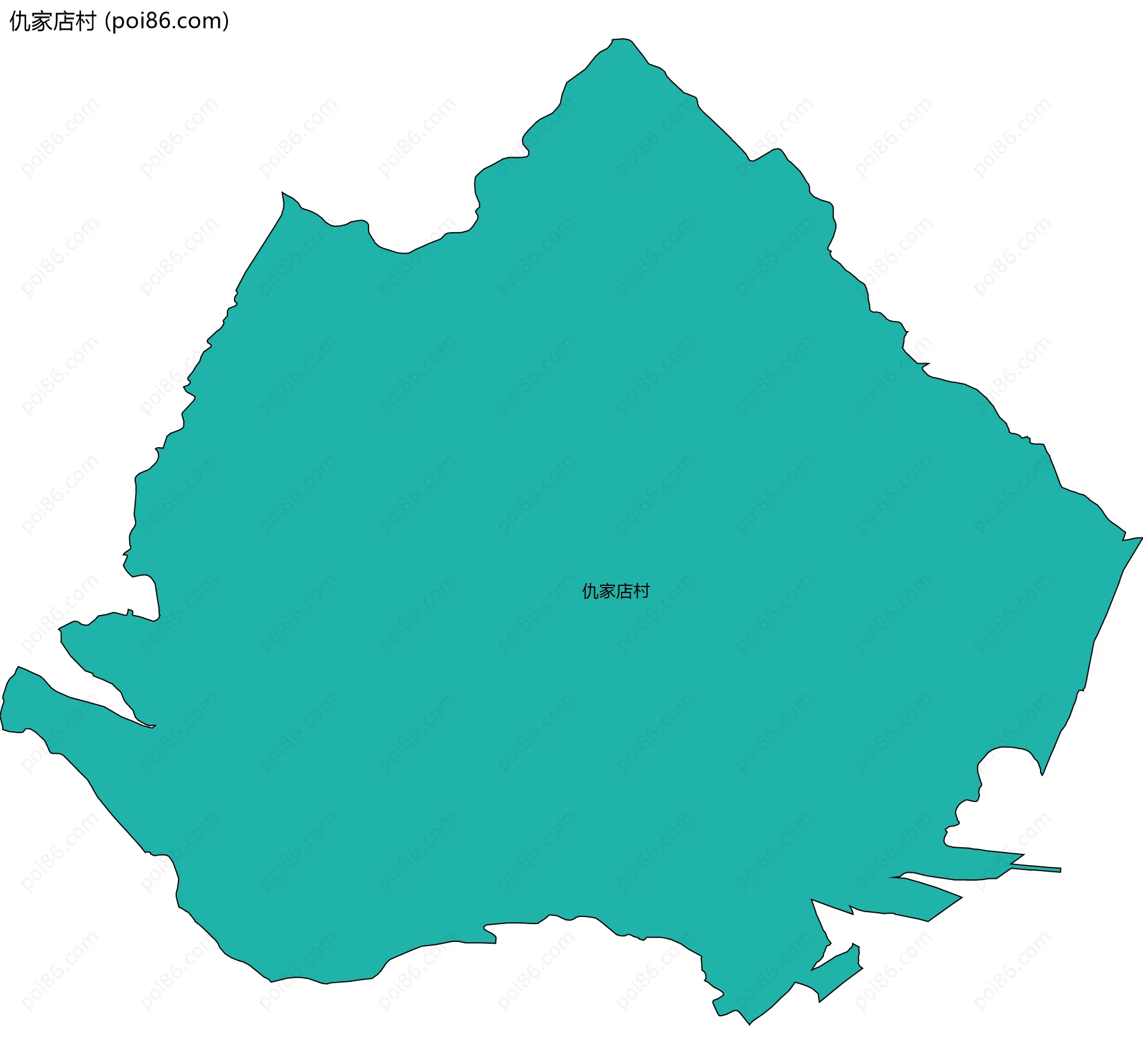 仇家店村边界地图