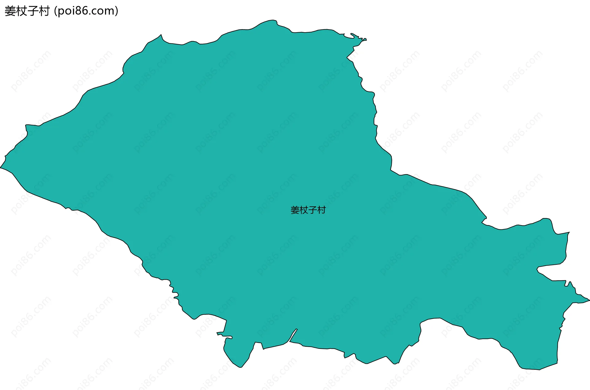 姜杖子村边界地图