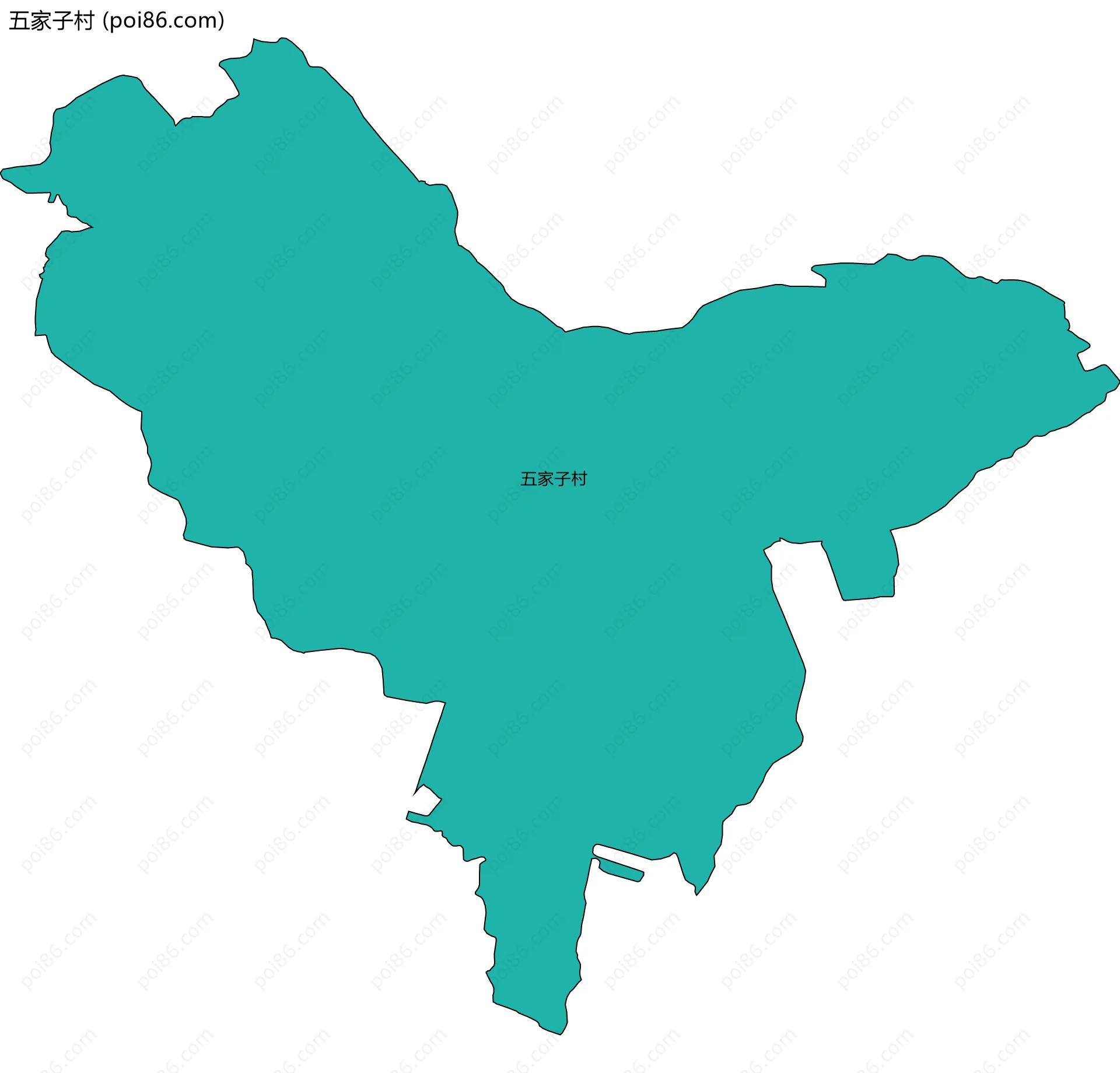 五家子村边界地图