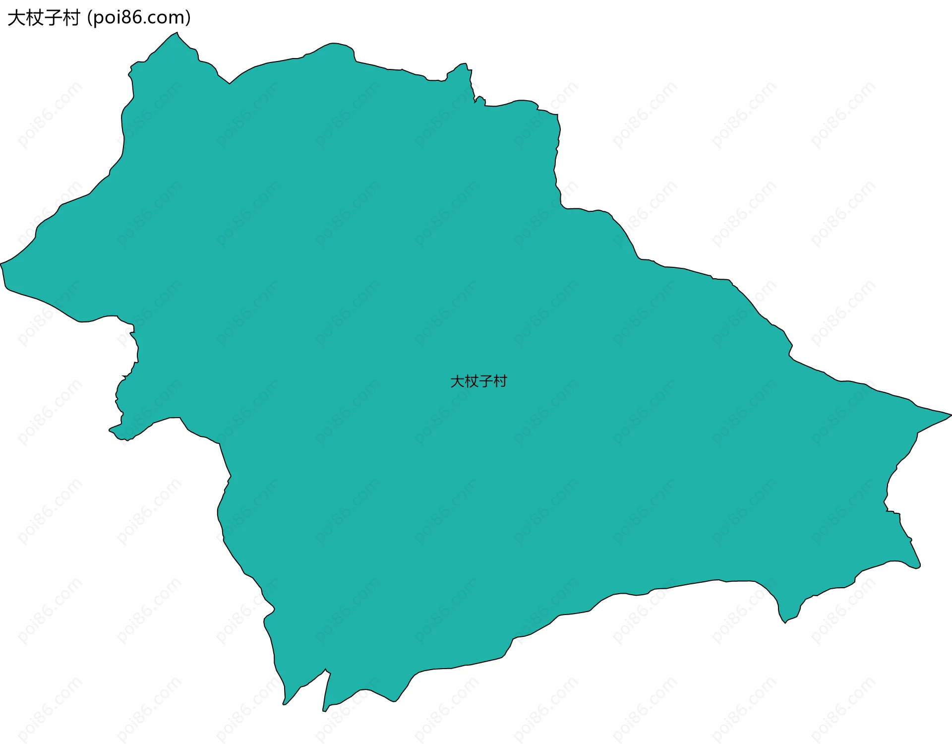 大杖子村边界地图