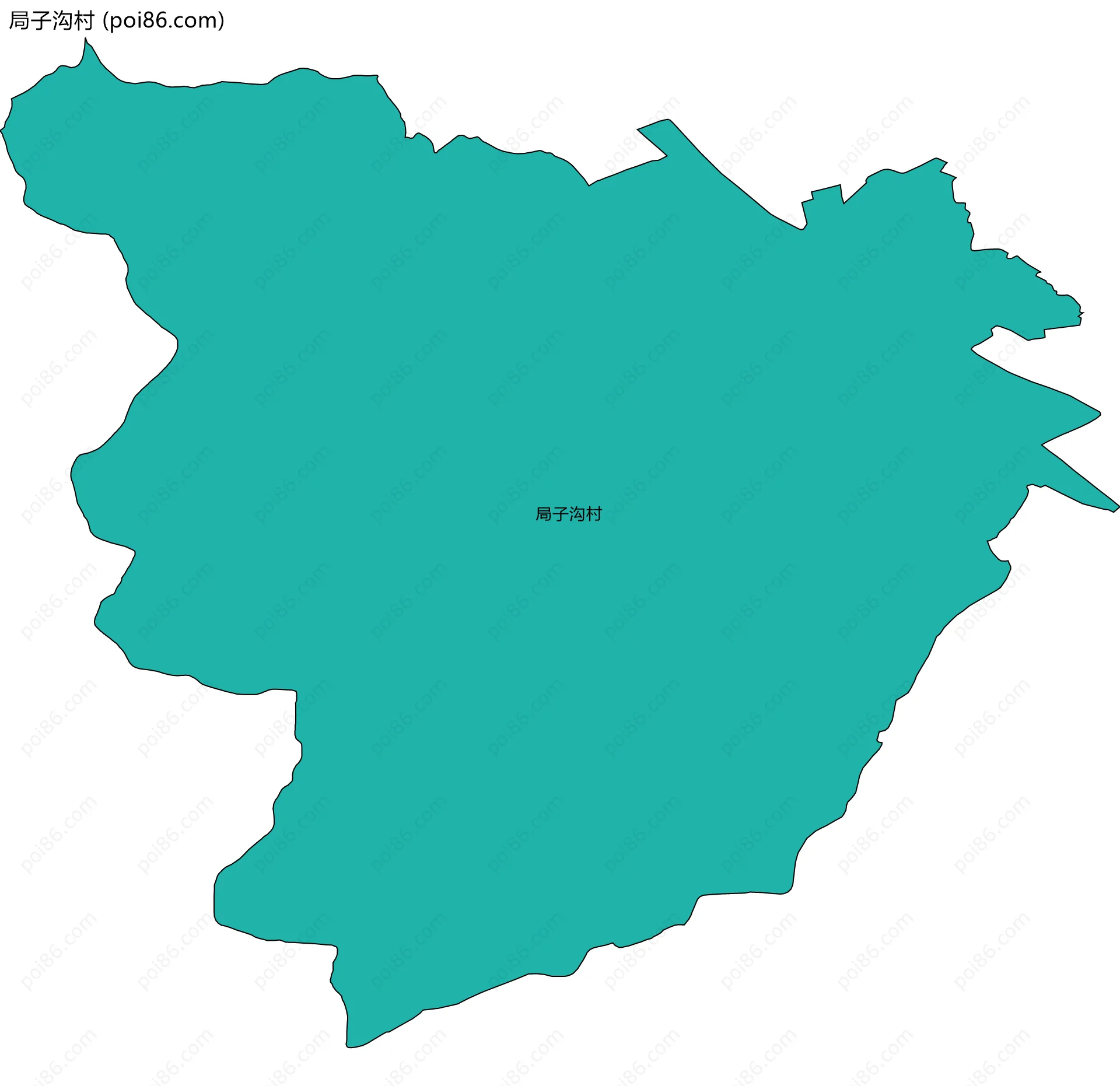 局子沟村边界地图