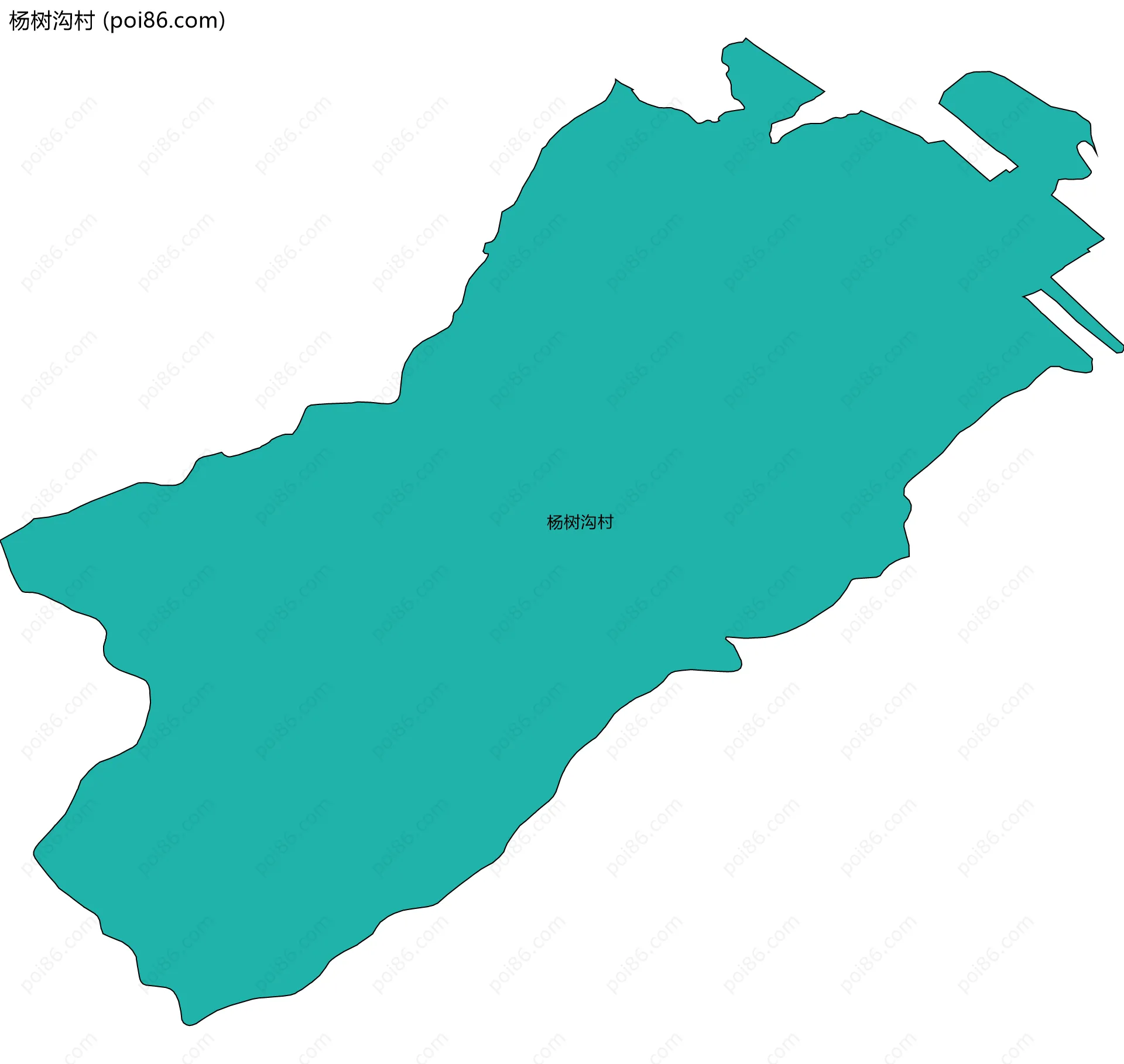 杨树沟村边界地图