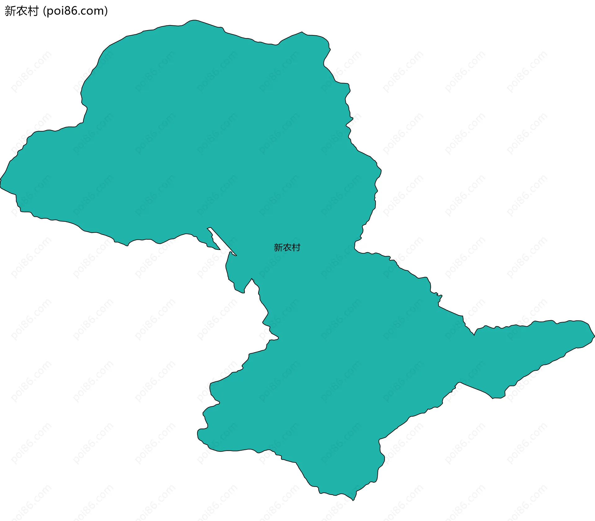 新农村边界地图