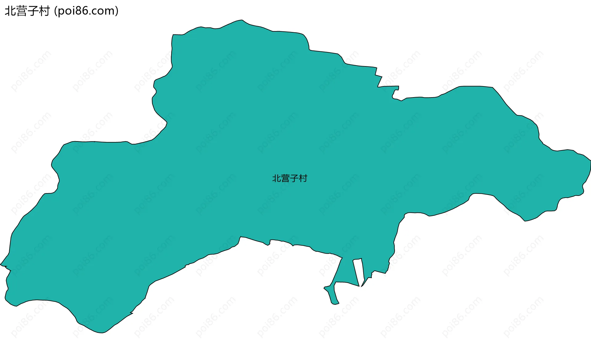 北营子村边界地图