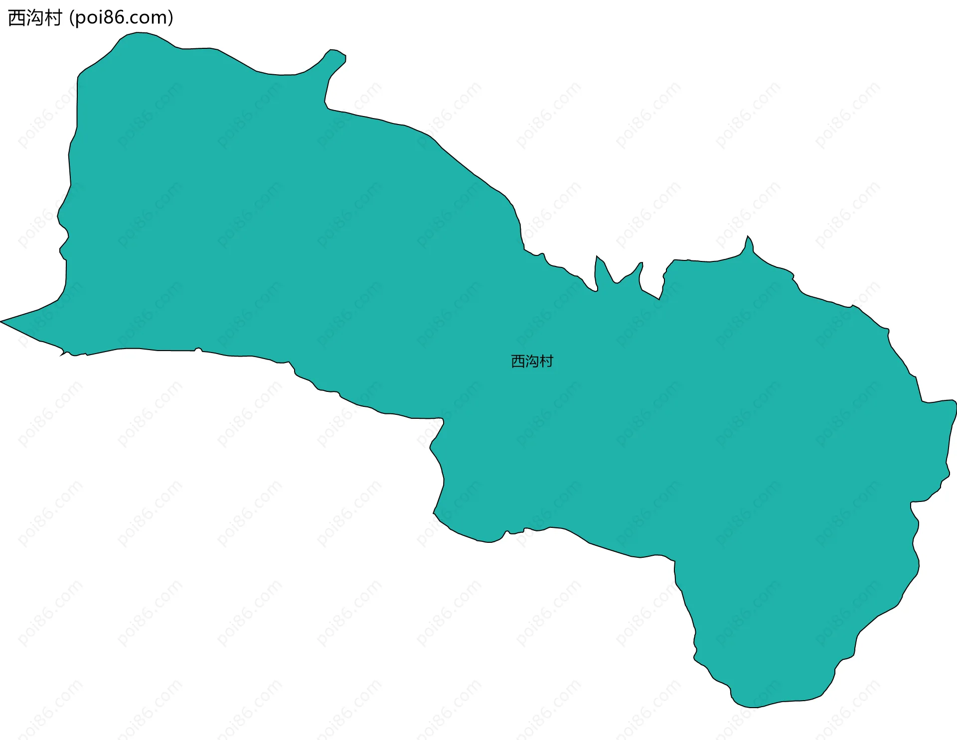 西沟村边界地图