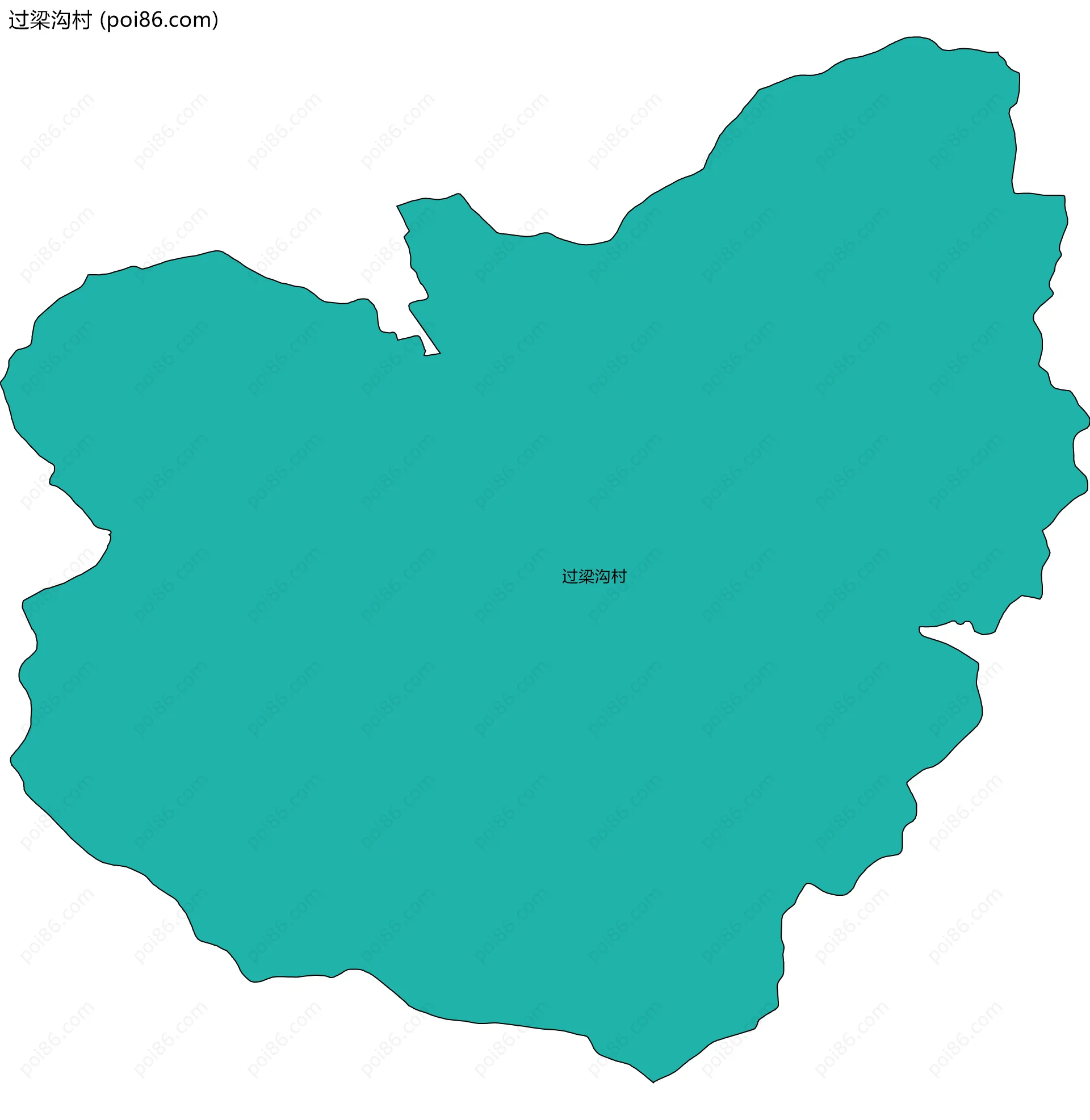 过梁沟村边界地图